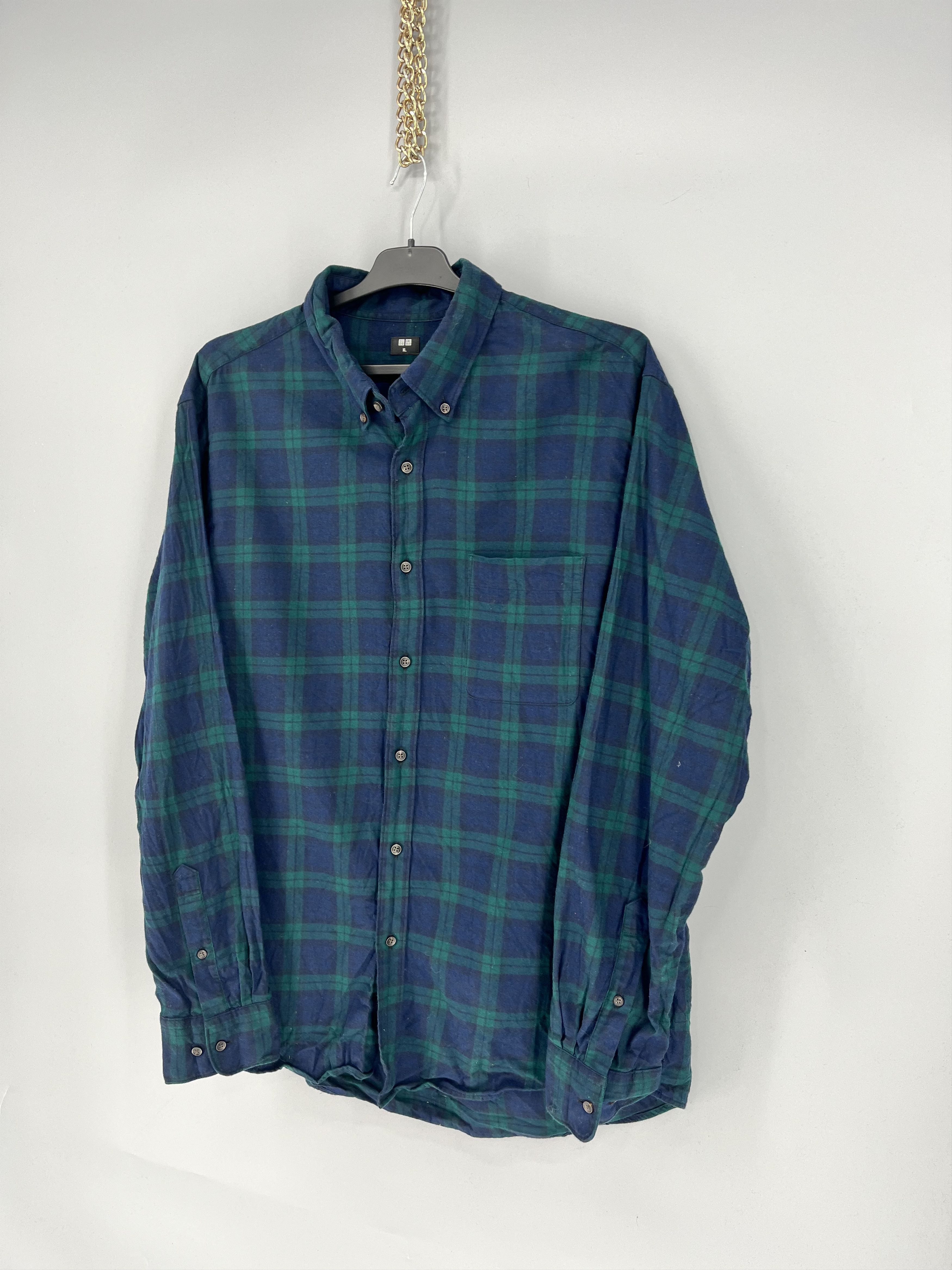Uniqlo × Vintage Vintage Uniqlo Flannel Shirt Button Up Travis Scott Style Size US XL / EU 56 / 4 - 3 Thumbnail