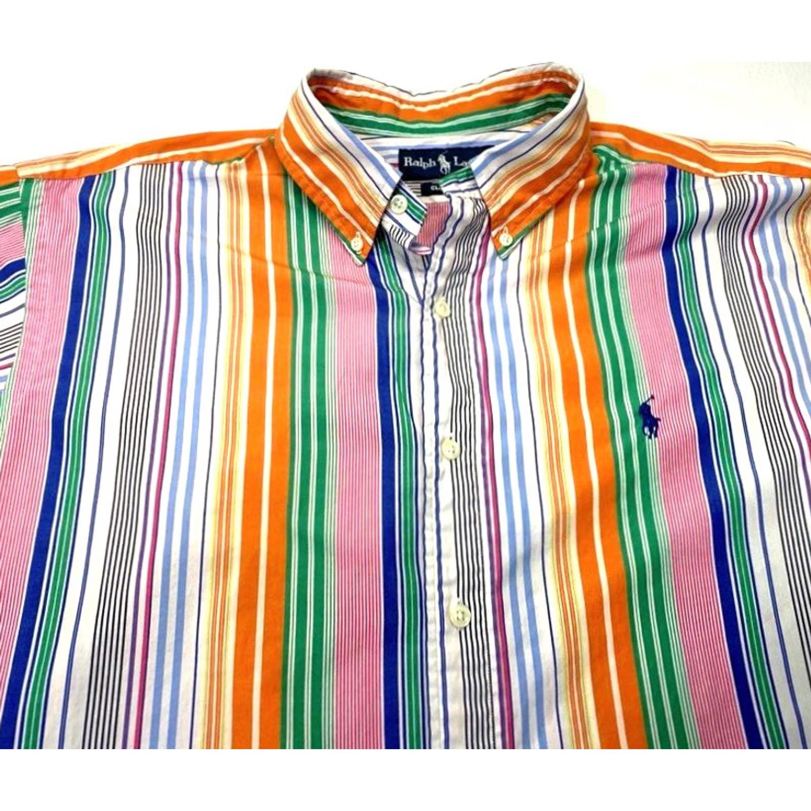 Ralph Lauren Ralph Lauren Shirt Men XL Multicolor Classic Fit Stripe Long Sleeve Button-Up Shirt Size US XL / EU 56 / 4 - 4 Thumbnail