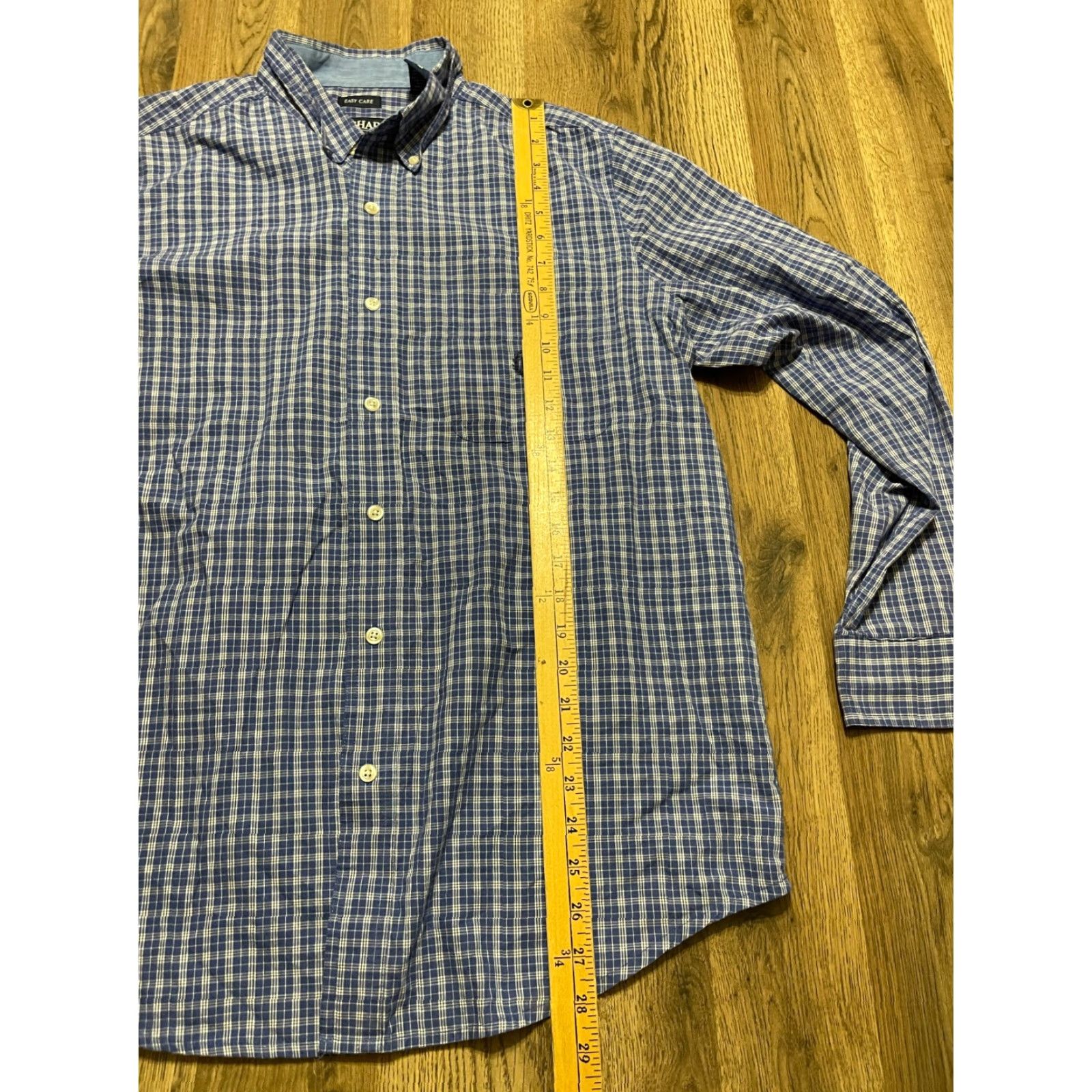 Chaps Chaps Shirt Men’s Size Medium Blue White Plaid Button Down Easy Care Size US M / EU 48-50 / 2 - 6 Thumbnail