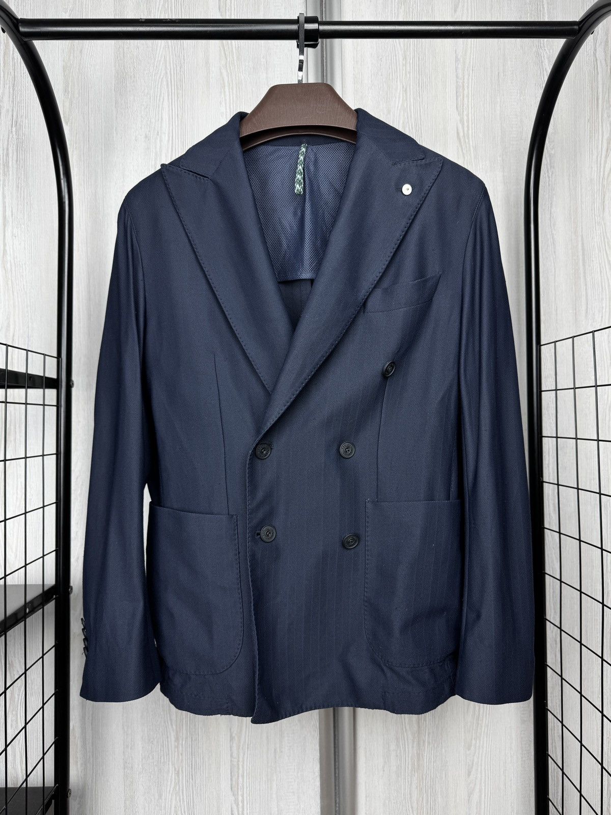 L.B.M. 1911 L.B.M 1911 Navy Travel Sport-Uniform double breasted blazer Size 40R - 2 Thumbnail