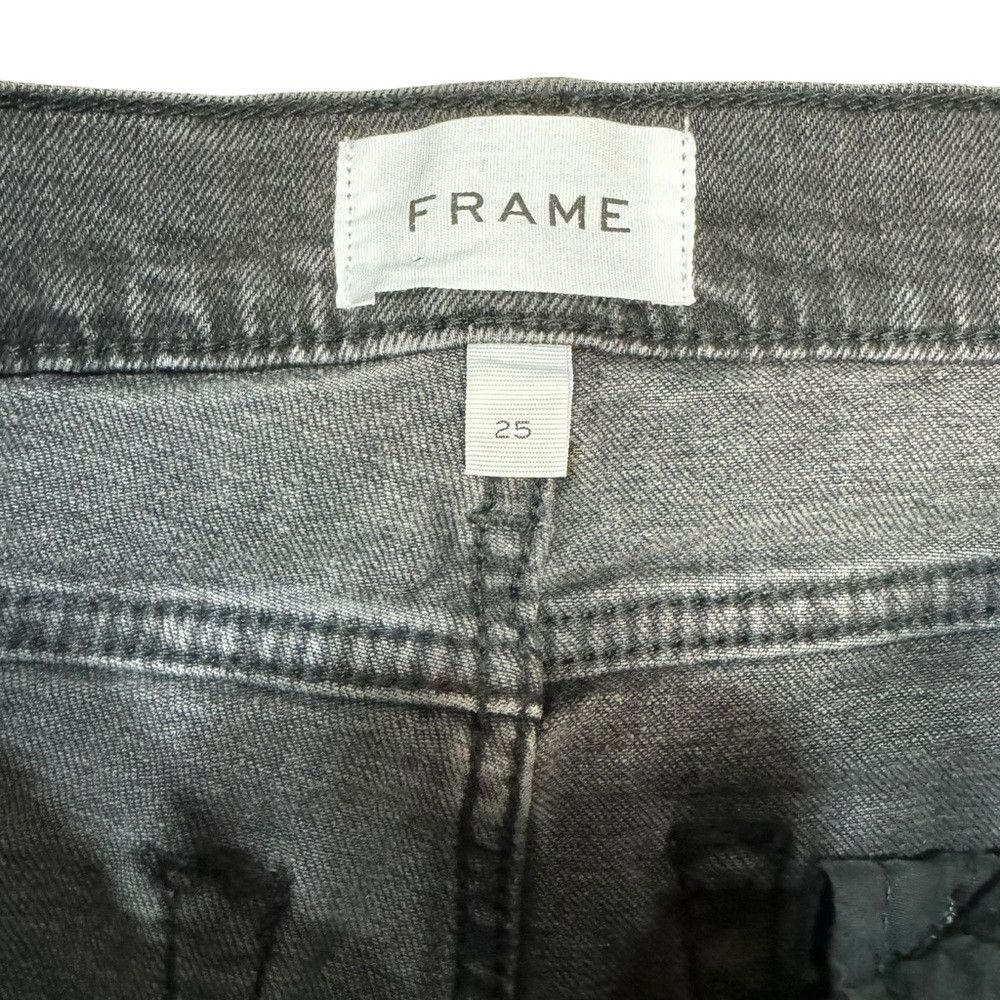 Frame NWT New $278 Frame Le High Flare Side-Slit Obsidian Jeans S Size 25" / US 0 / IT 36 - 8 Thumbnail