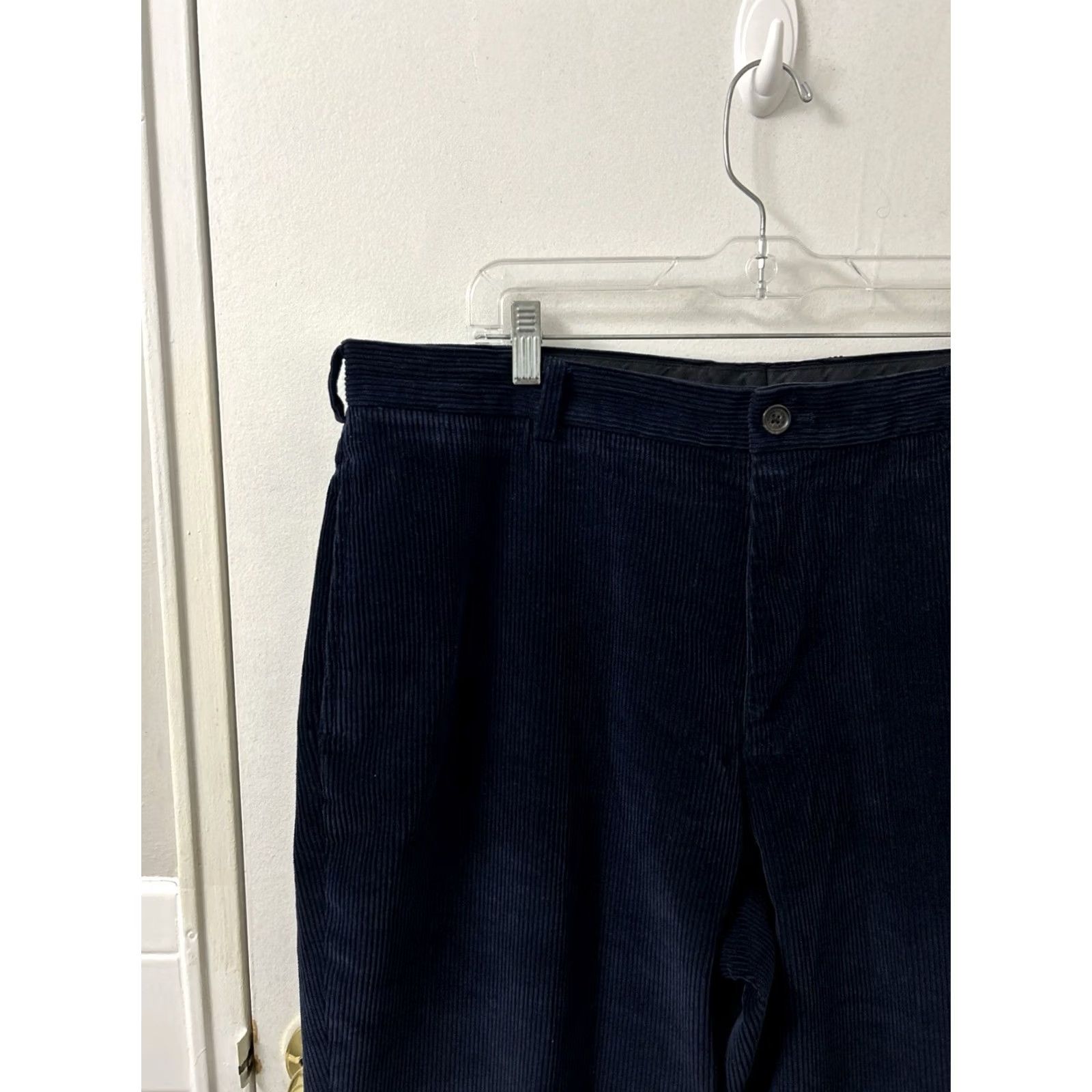 Brooks Brothers Brooks Brothers Hudson Corduroy Pants Mens 40x30 Navy Blue Straight Leg Trousers Dress Pants Slacks Casual Business Mens Regular Size 40 Blue Size US 40 / EU 56 - 4 Thumbnail
