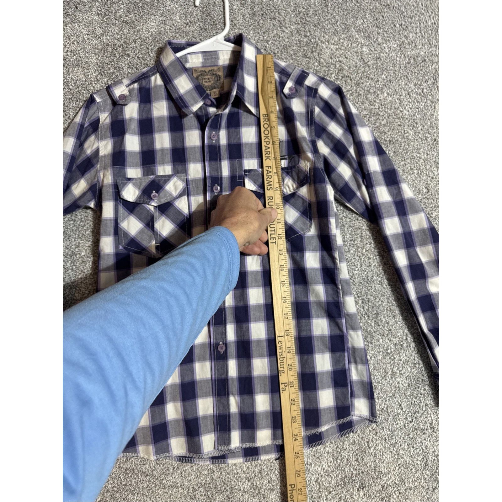 Other Pacific Blue Button Up Shirt Womens XL Western Plaid Rocker Size XL / US 12-14 / IT 48-50 - 2 Thumbnail