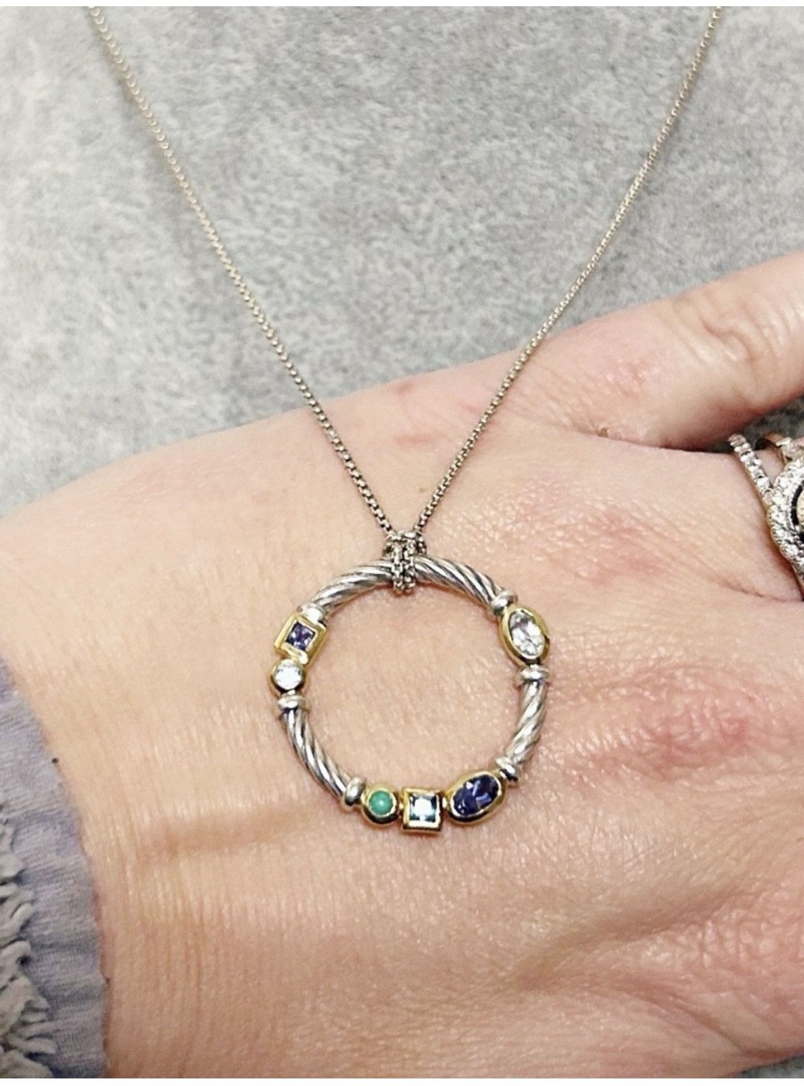 David Yurman Authentic David Yurman Confetti 925 & 14kt Gold Necklace Size ONE SIZE - 9 Thumbnail