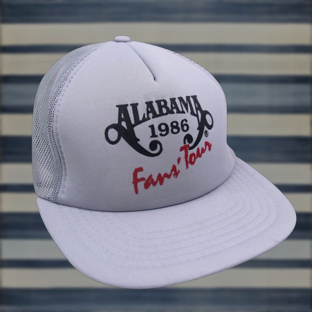 Vintage VINTAGE 1984 Alabama Fans Tour Trucker Hat Men's Adjustable Gray Hat Size ONE SIZE - 1 Thumbnail