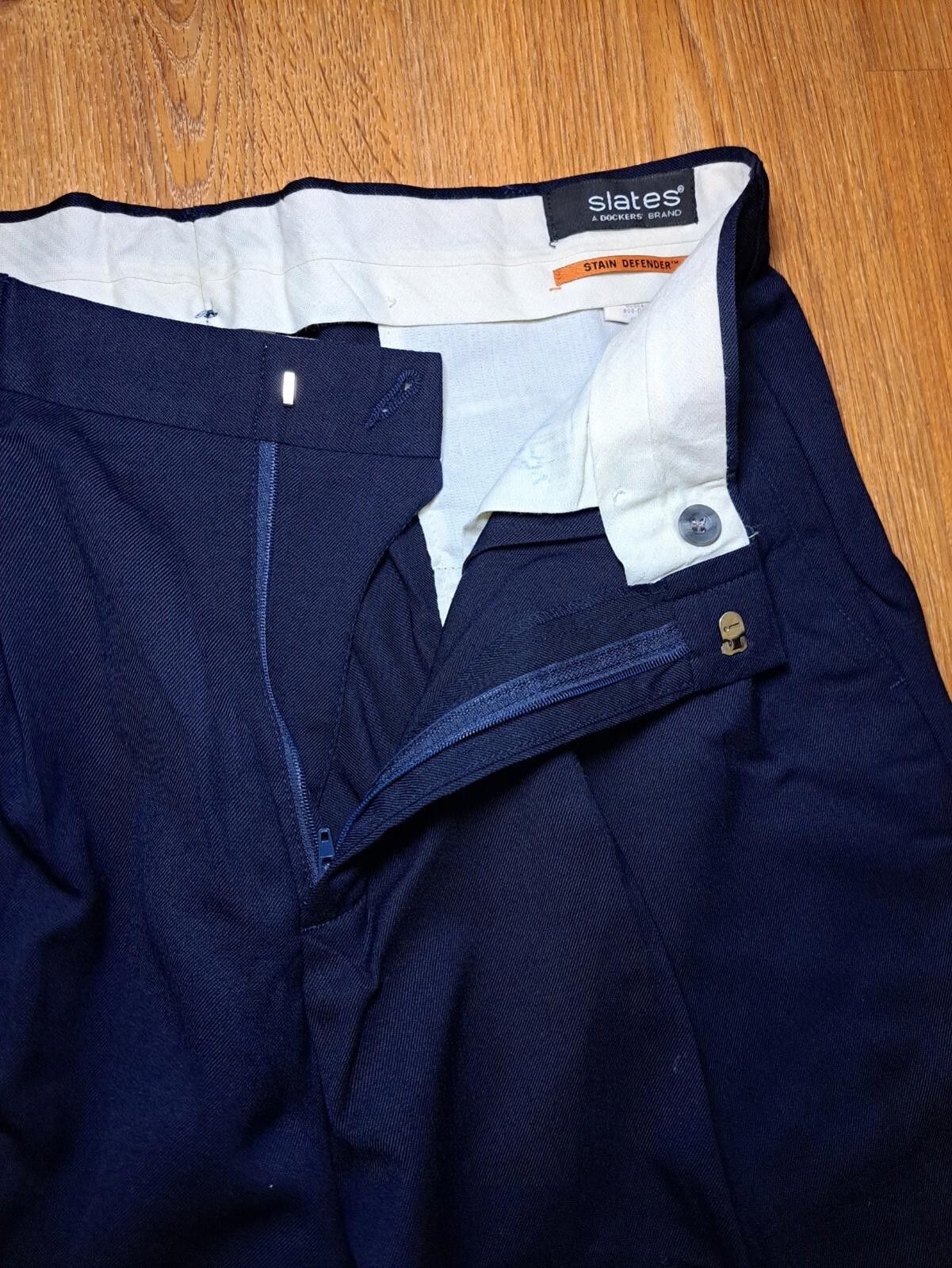 Dockers Slates Dockers Suit Pants 34x29 Navy Wool Stain Defender Size US 34 / EU 50 - 5 Thumbnail