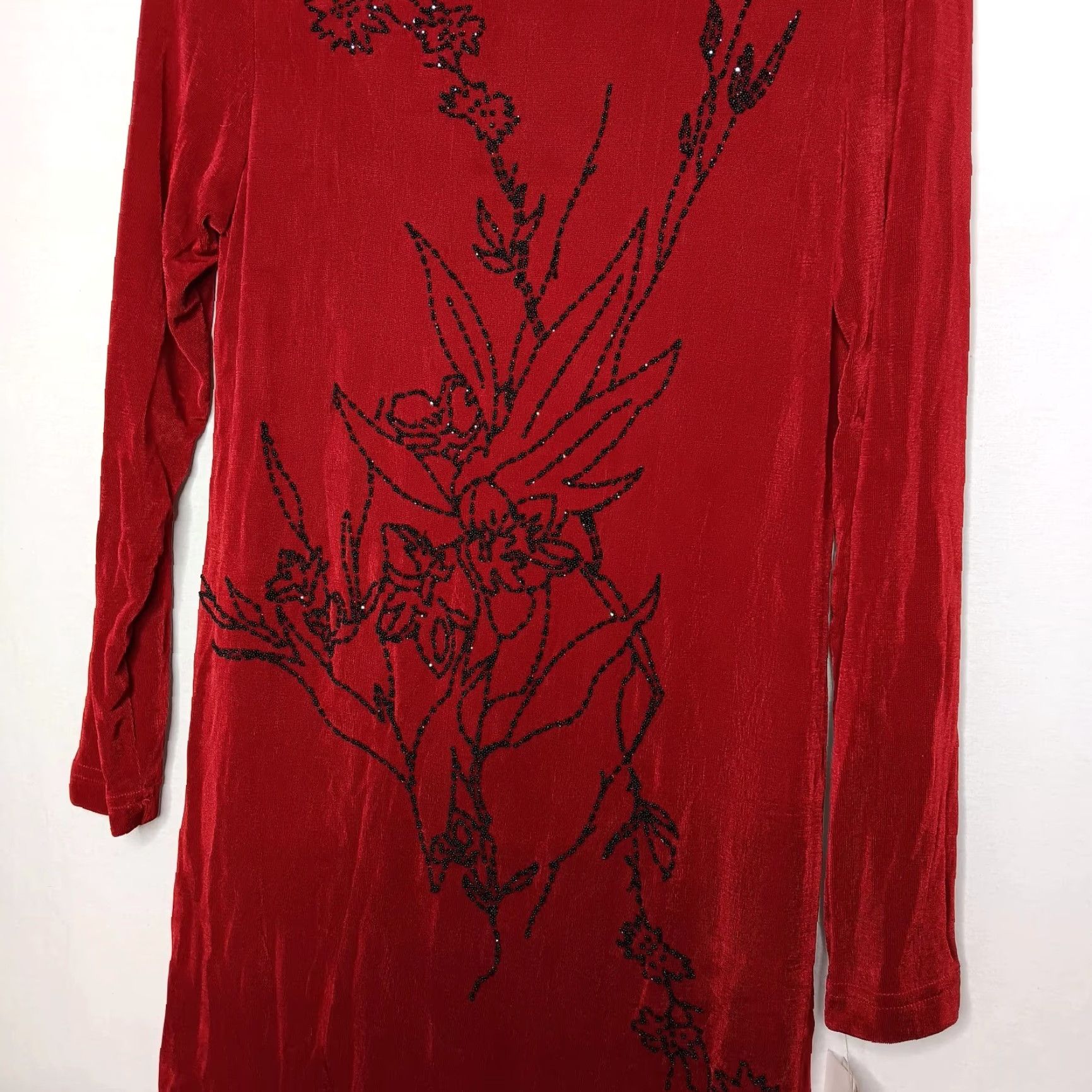 Vintage VINTAGE R.J. Collection Chelsea Rousso Women's Outfit Set Size 8 Red Beaded 2-Piece Pants and Top Fall Winter Reg Size M / US 6-8 / IT 42-44 - 5 Thumbnail