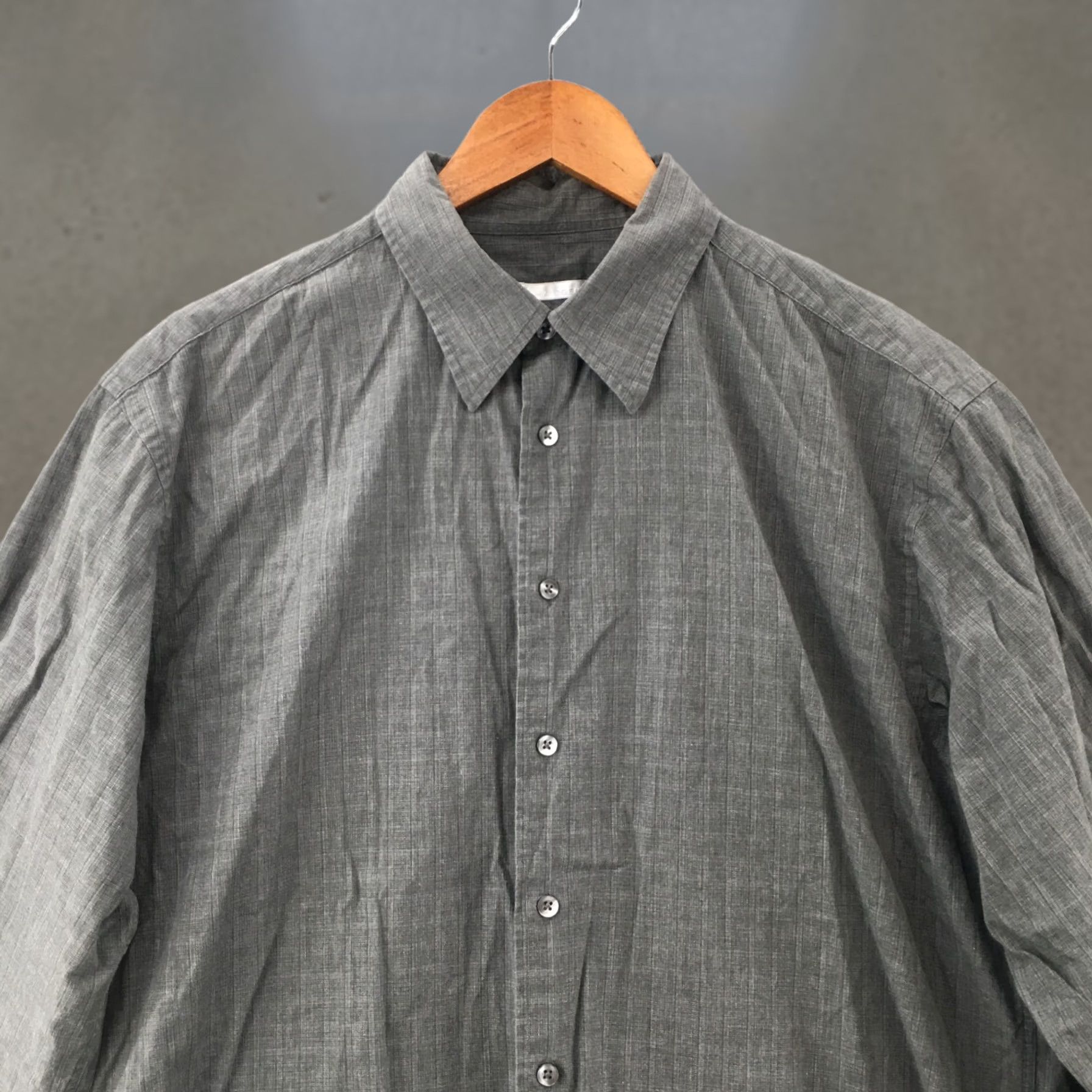 Vintage Halogen Button-Up Shirt Top Mens Large Gray Dolman Long Sleeve Collared Casual Size US M / EU 48-50 / 2 - 1 Thumbnail