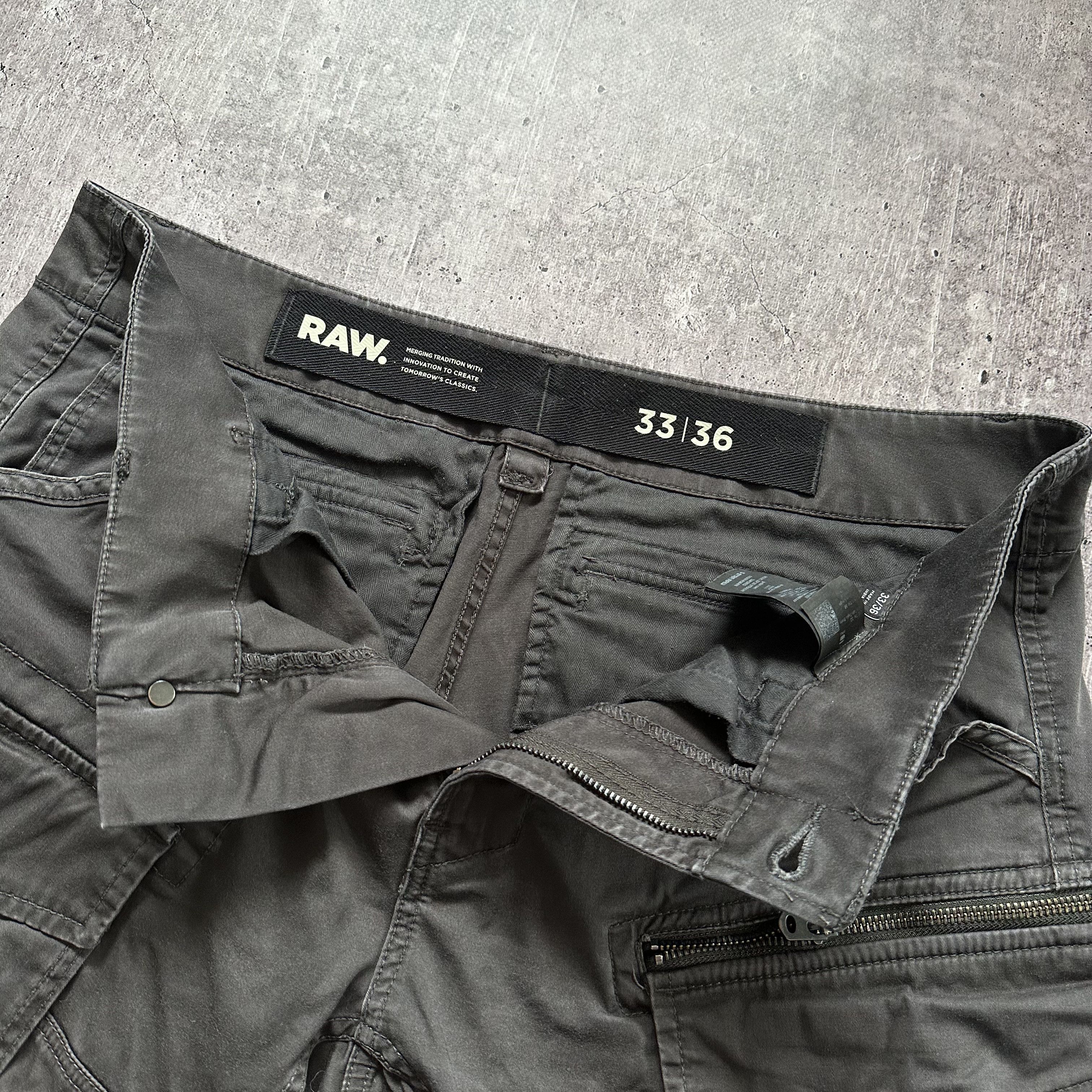 G-Star G Star Raw Rovic Cargo Denim Avant Garde Vintage Pants Size US 33 - 3 Thumbnail