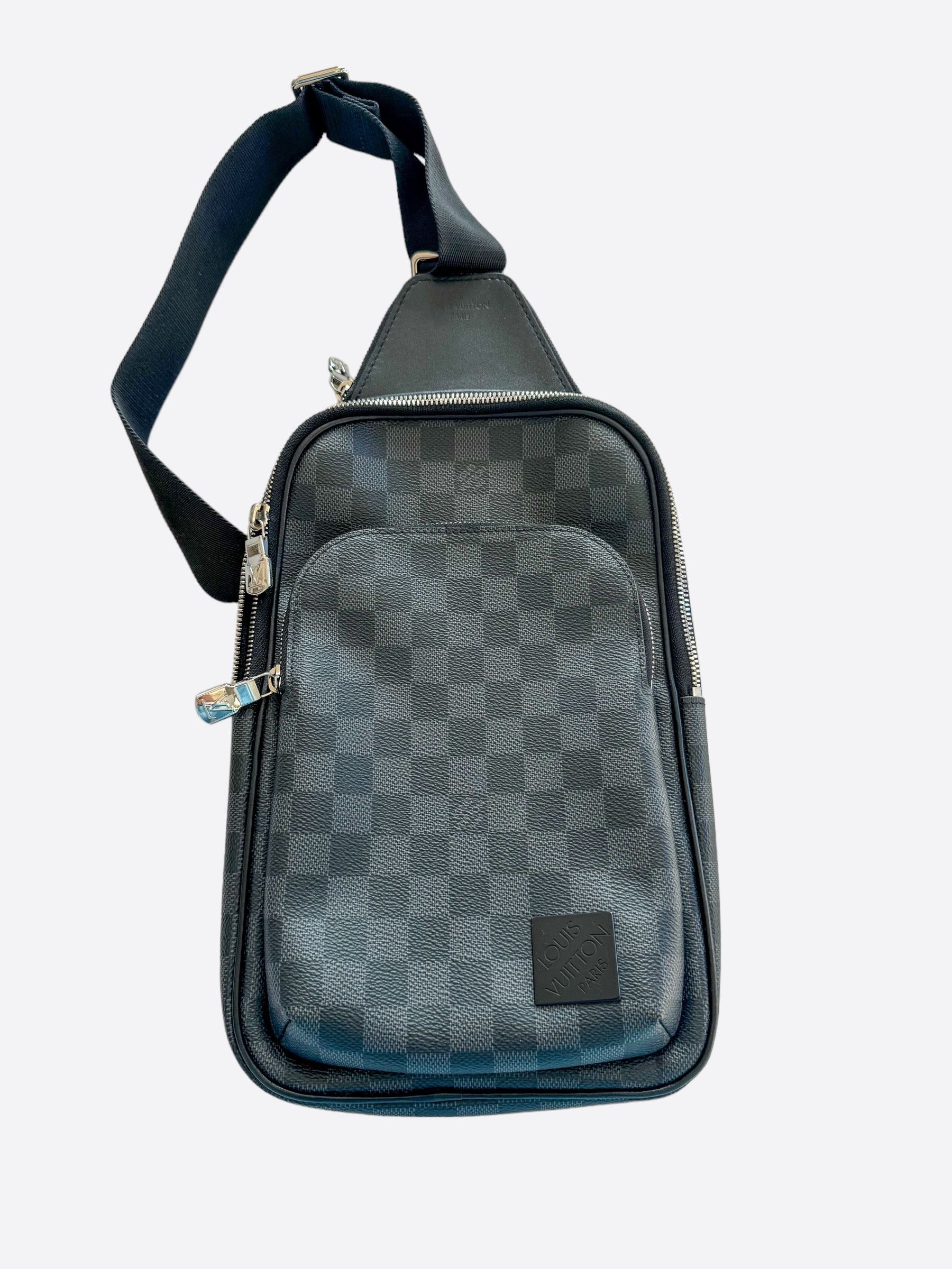 image of Louis Vuitton Damier Graphite Avenue Slingbag in Black, Men's
