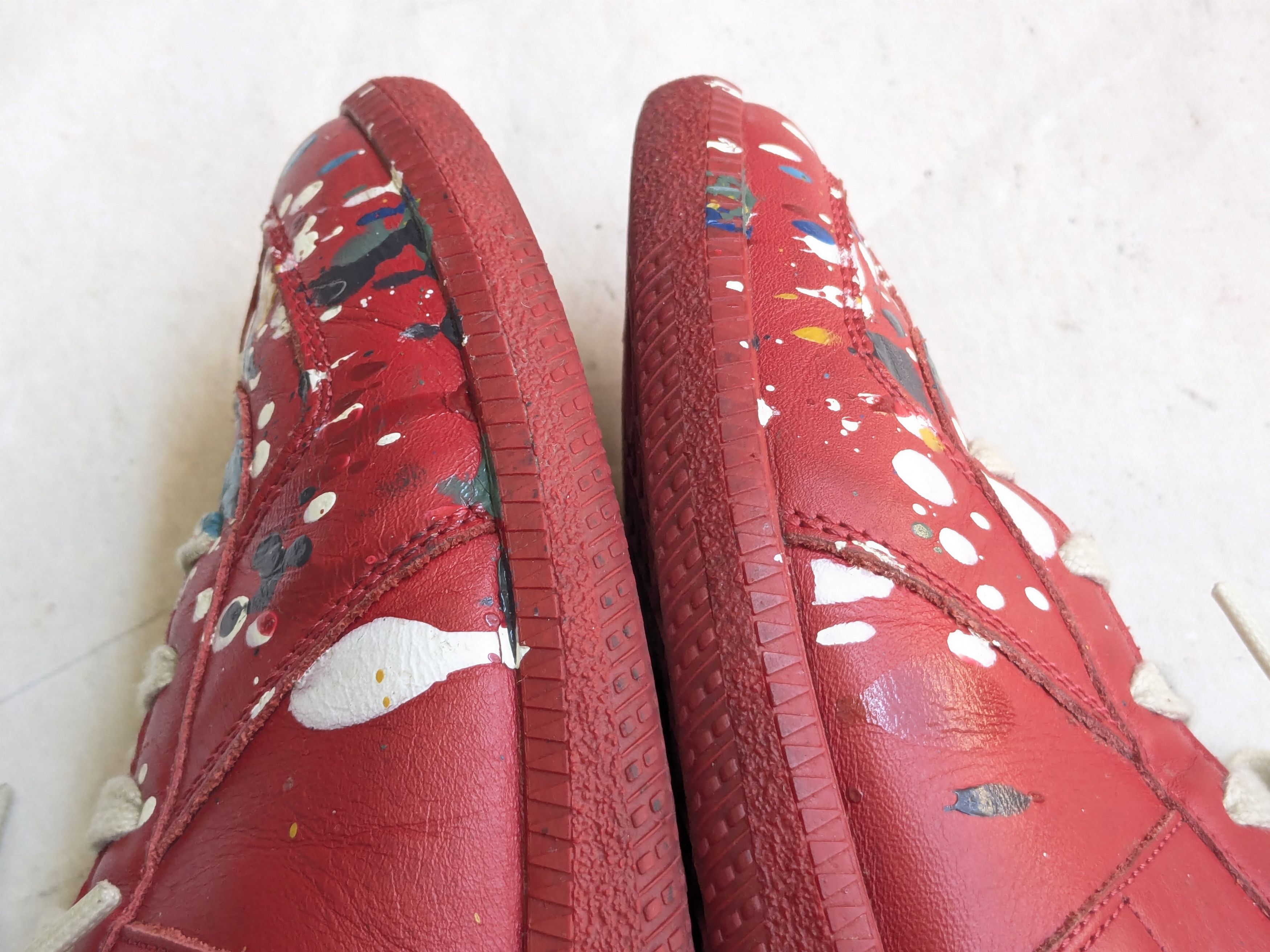 Maison Margiela Maison Margiela GAT Replica Red Paint Splatter 8 41 Size US 8 / EU 41 - 11 Thumbnail