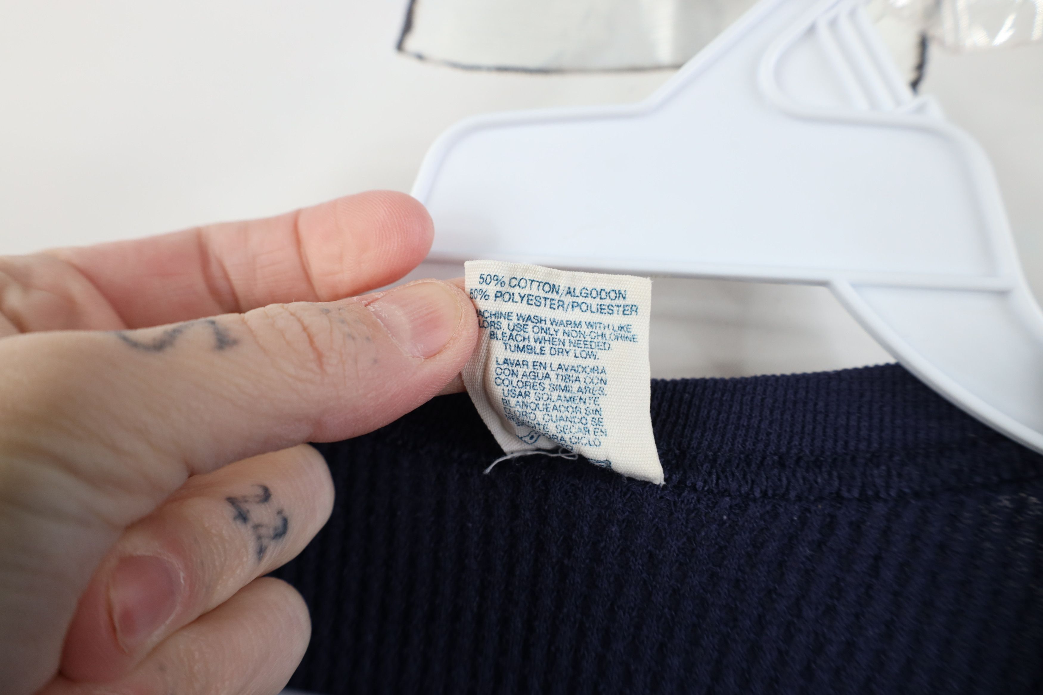 Vintage Vintage 70s Streetwear Thermal Waffle Knit T-Shirt Blue USA Size US L / EU 52-54 / 3 - 5 Thumbnail
