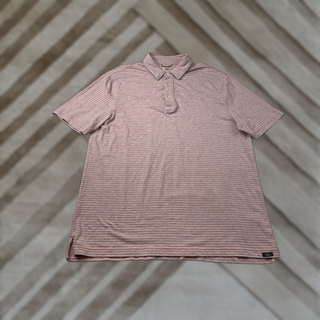 Faherty Faherty Polo Shirt Men L Short Sleeve Multicolor Striped Cotton Jersey Preppy Button Embroidered Logo slot Size US L / EU 52-54 / 3 - 1 Thumbnail