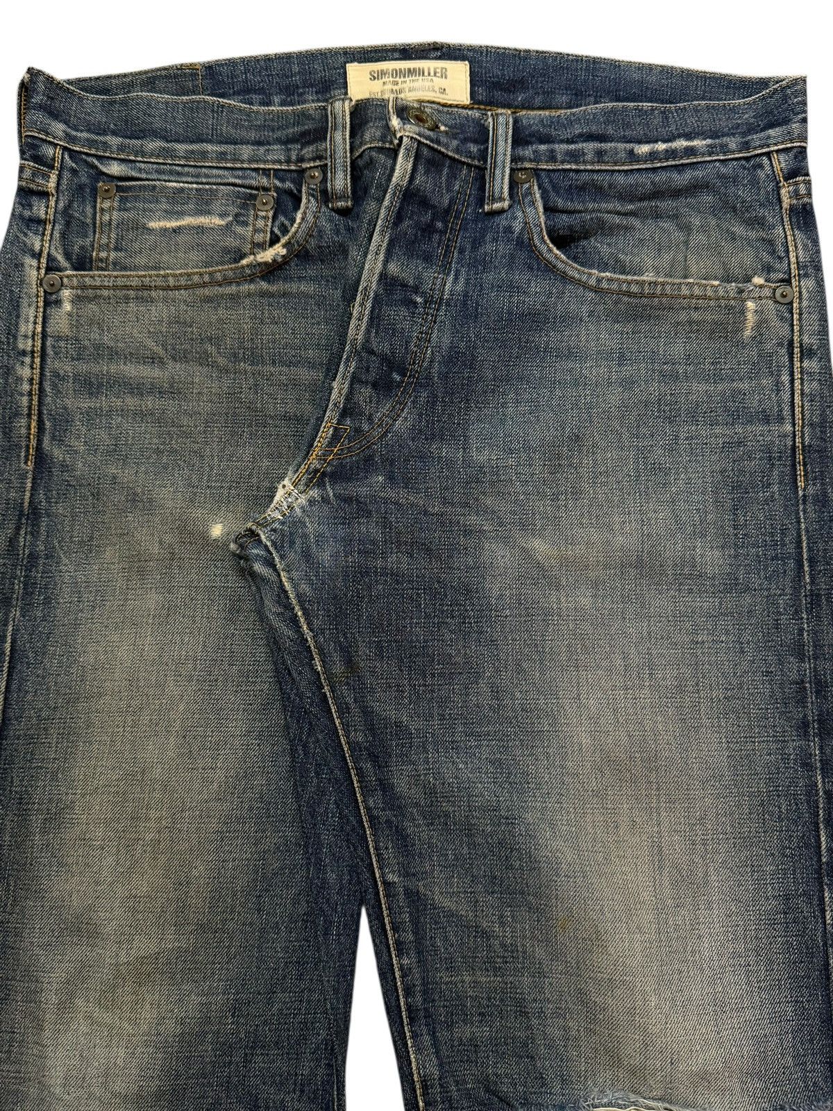 Simon Miller Vintage 90s Usa Simon Miller Selvedge Blue Faded Wash Jeans Size US 32 / EU 48 - 3 Thumbnail
