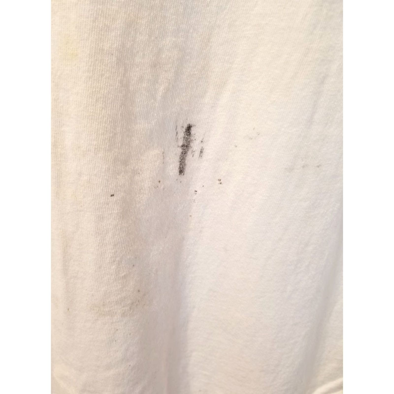 Delta VINTAGE Delta T-Shirt Shirt XL White Cotton Crew Neck Short Sleeve Mens 1980s 80s Distressed Worn Cross Chest 23" Back 28" Google I DON'T NEED GOOGLE Size US XL / EU 56 / 4 - 5 Thumbnail