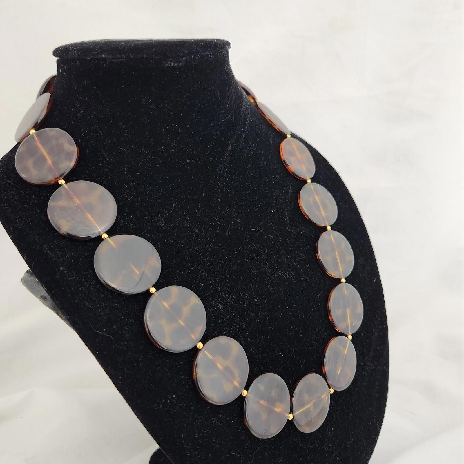 Other Kenneth J Lane Necklace Tortoise Shell Round Beaded Size ONE SIZE - 3 Thumbnail