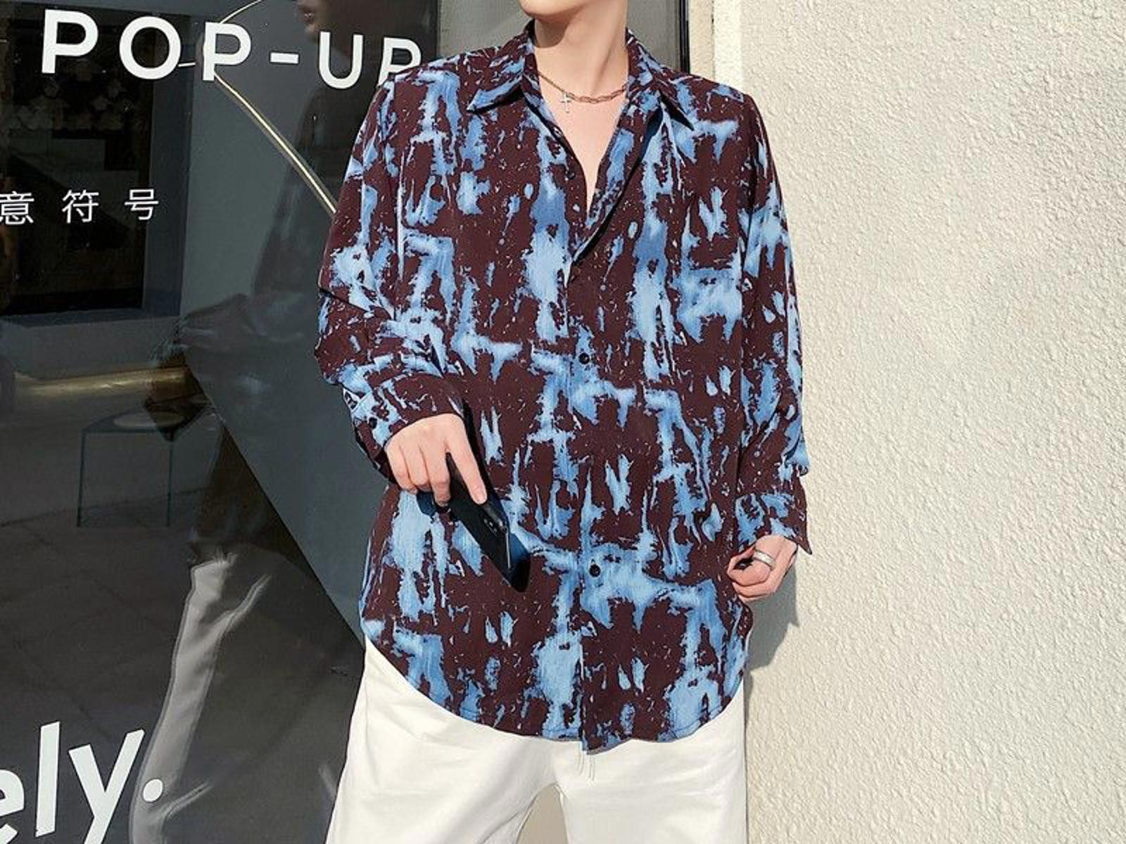 Vintage Paint Splatter Long Sleeve Shirt Size US M / EU 48-50 / 2 - 1 Thumbnail