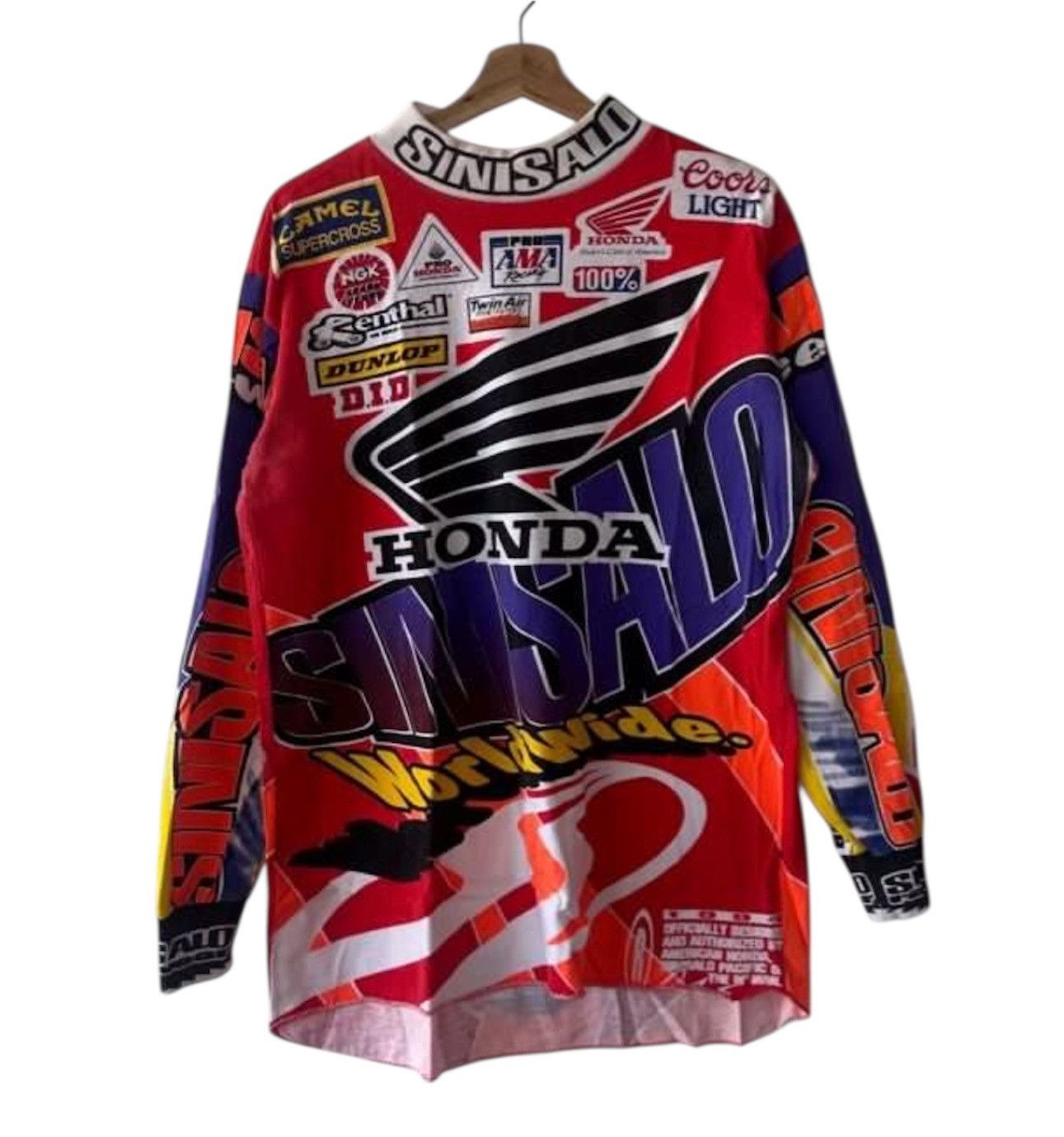Honda Vintage 1994 Sinisalo Moto Worldwide Motocross Honda Tee