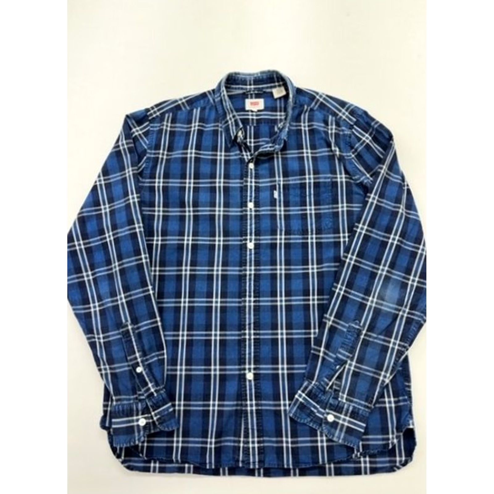 Levi's Levi's Boys Blue Plaid Flannel Shirt L Regular Fit Button-Up Size US L / EU 52-54 / 3 - 2 Thumbnail