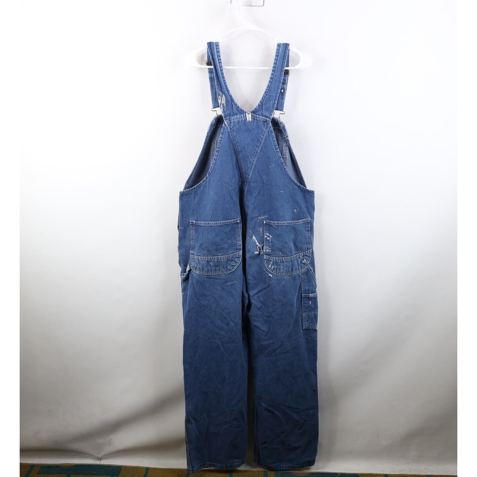 Vintage Vintage 90s Streetwear Thrashed Wide Leg Denim Overalls Size US 42 / EU 58 - 20 Thumbnail