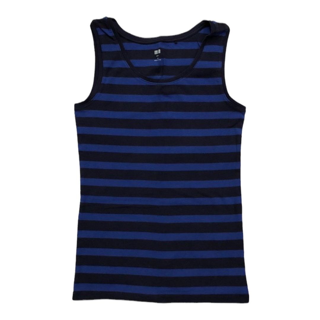 Uniqlo Uniqlo Women's Blue Striped Sleeveless Tank Top Size XS Size XS / US 0-2 / IT 36-38 - 1 Thumbnail