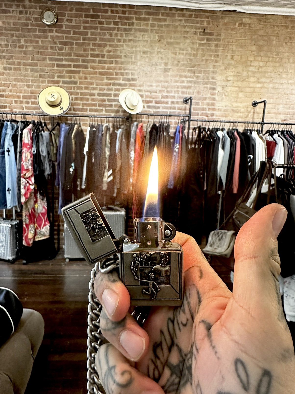 Enfants Riches Deprimes ERD 1/3 BEDROOM BURNING LIGHTER WALLET CHAIN ZIPPO HANDMADE Size ONE SIZE - 6 Thumbnail