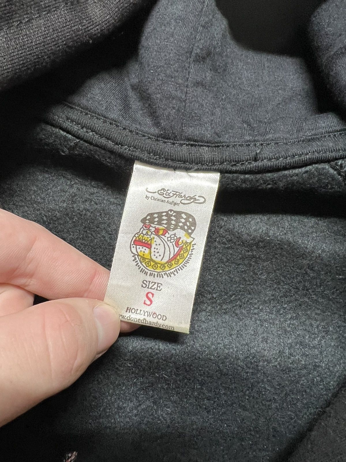 Ed Hardy Vintage Y2k Ed Hardy Flower 🌸 Diamond Banner Zip Hoodie 00’s Size S / US 4 / IT 40 - 8 Thumbnail