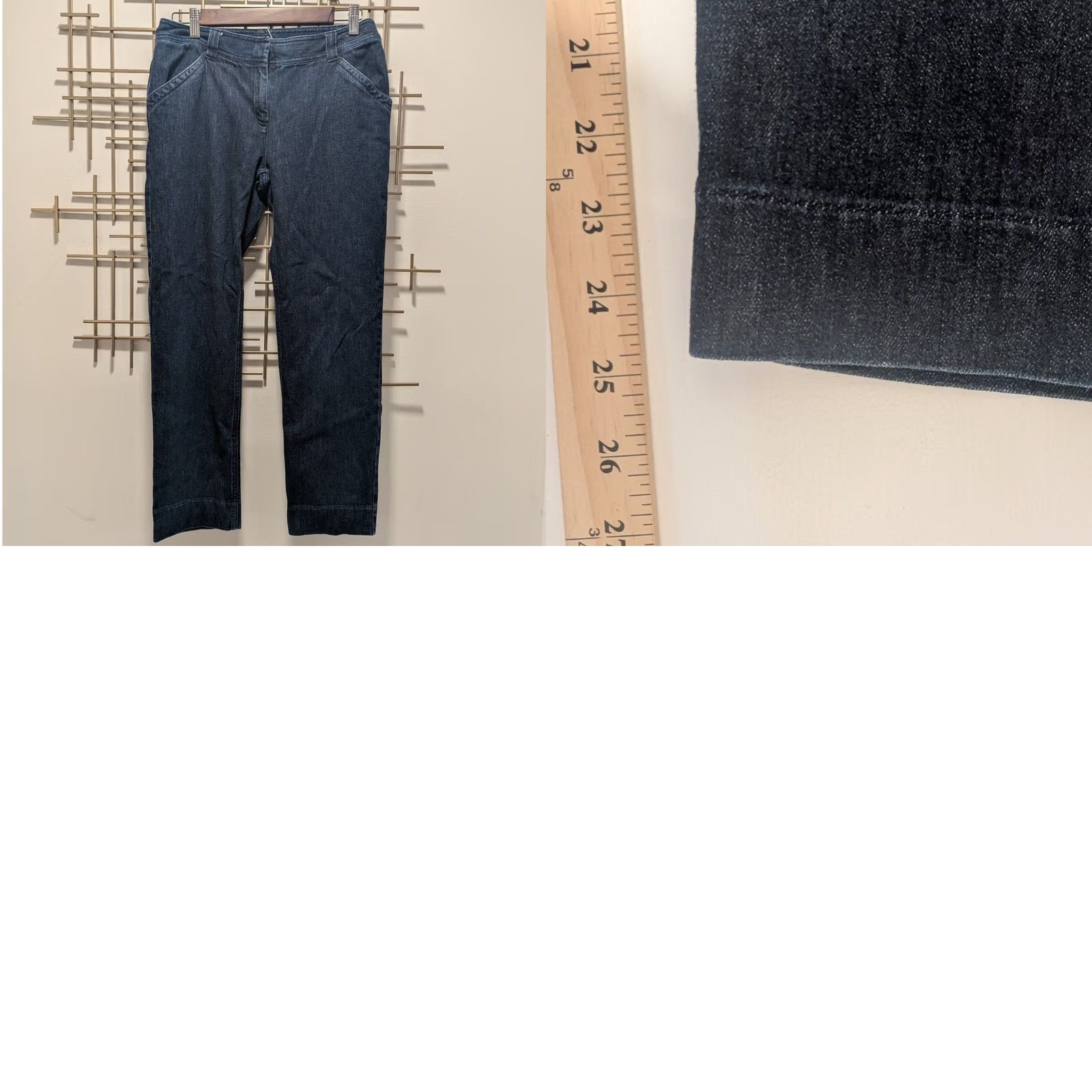 J. Jill J.Jill Jeans Womens 6 Dark Wash Stretch Cropped Bootcut Denim Pants Regular Waist Size 28" / US 6 / IT 42 - 8 Thumbnail