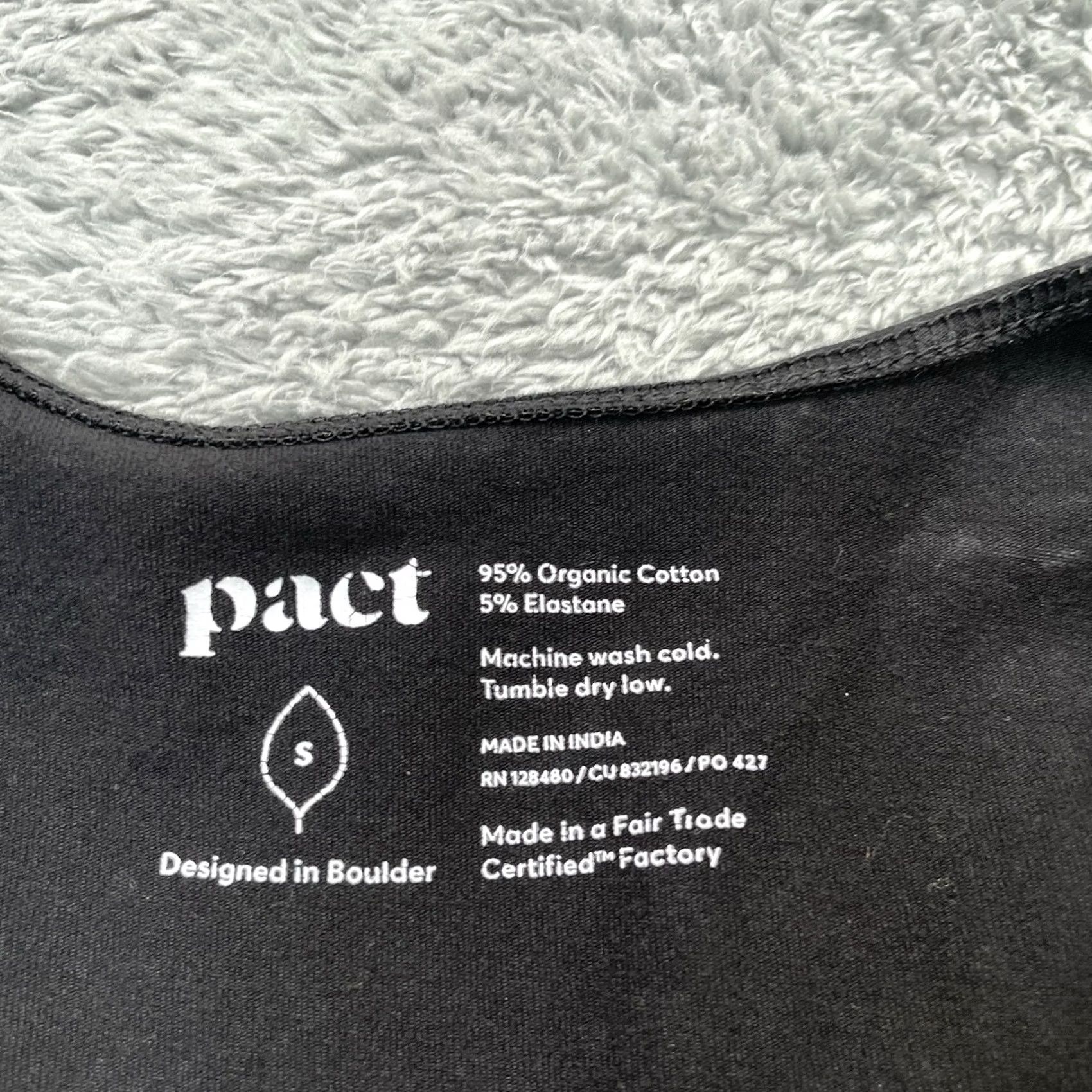 Vintage Pact Dress Womens Small Black Short Sleeve Fit And Flare Stretch Organic Wrap Size 28" / US 6 / IT 42 - 4 Thumbnail