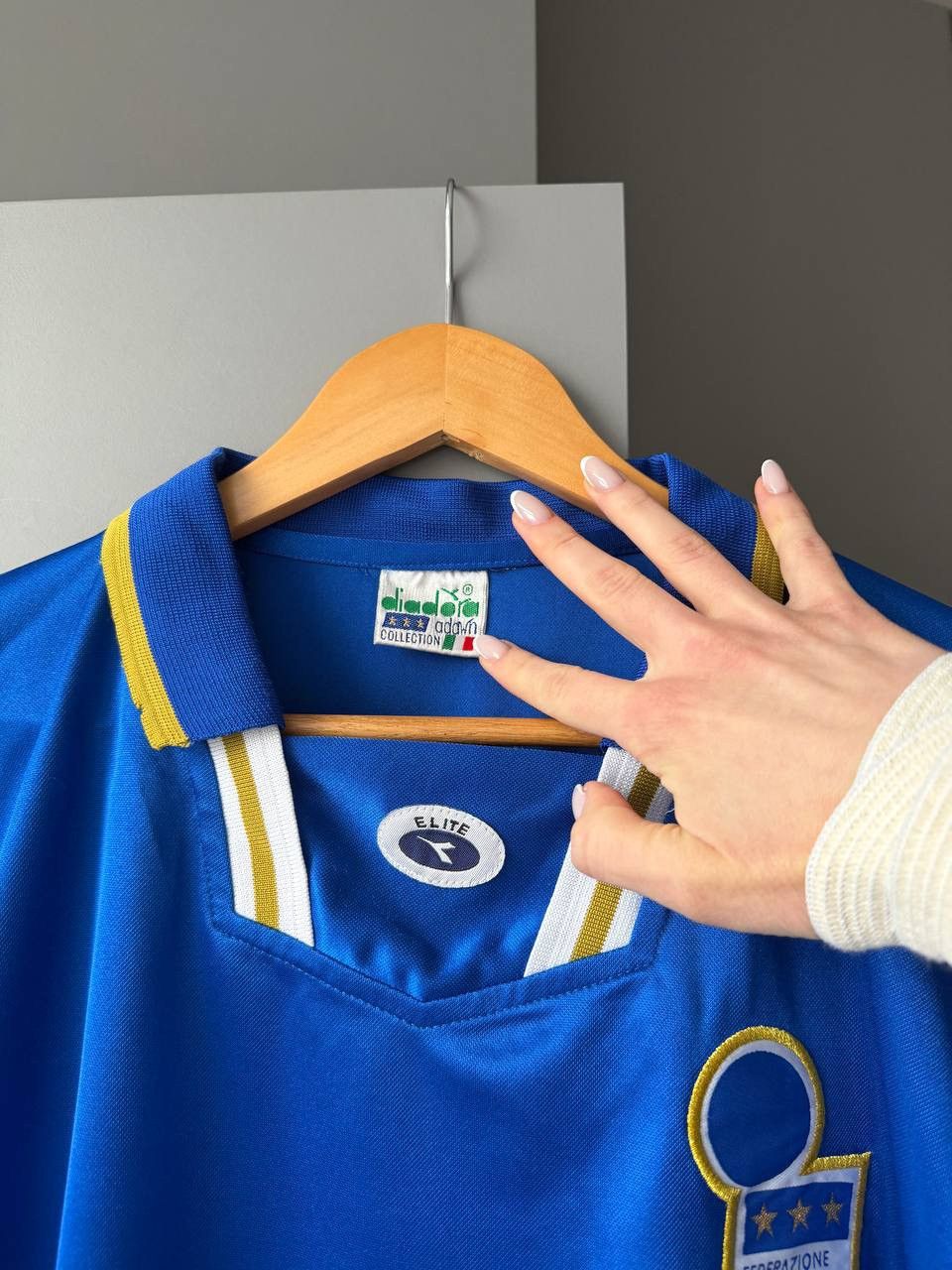 Diadora Italy National Team Vintage Jersey #8 GattusoGame Worn Style Size US L / EU 52-54 / 3 - 2 Thumbnail