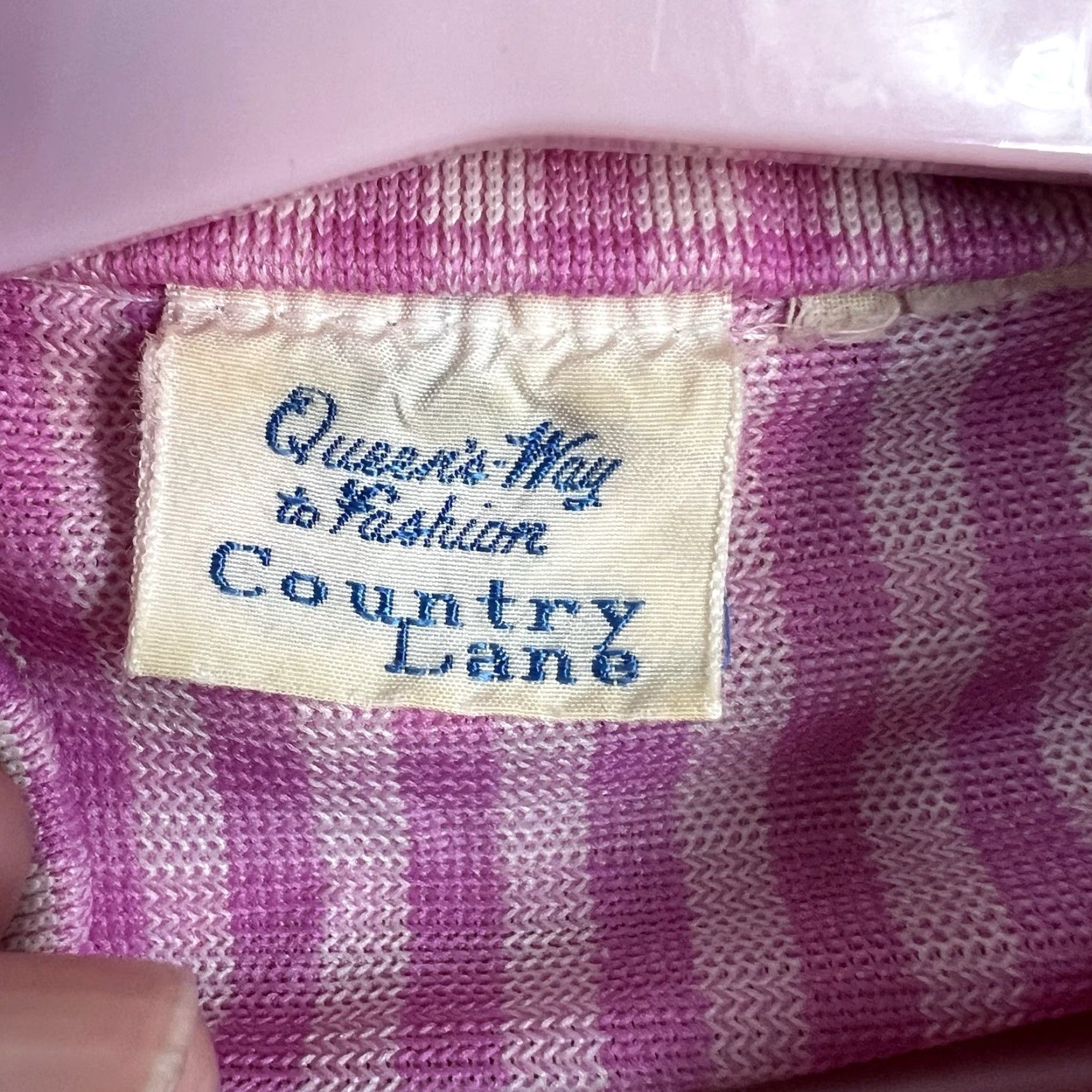 Vintage VINTAGE Country Lane Shirt Womens S/M Pink 1970s Gingham Collared Button-Up Polyester Mod/GoGo USA Seller Size S / US 4 / IT 40 - 7 Thumbnail