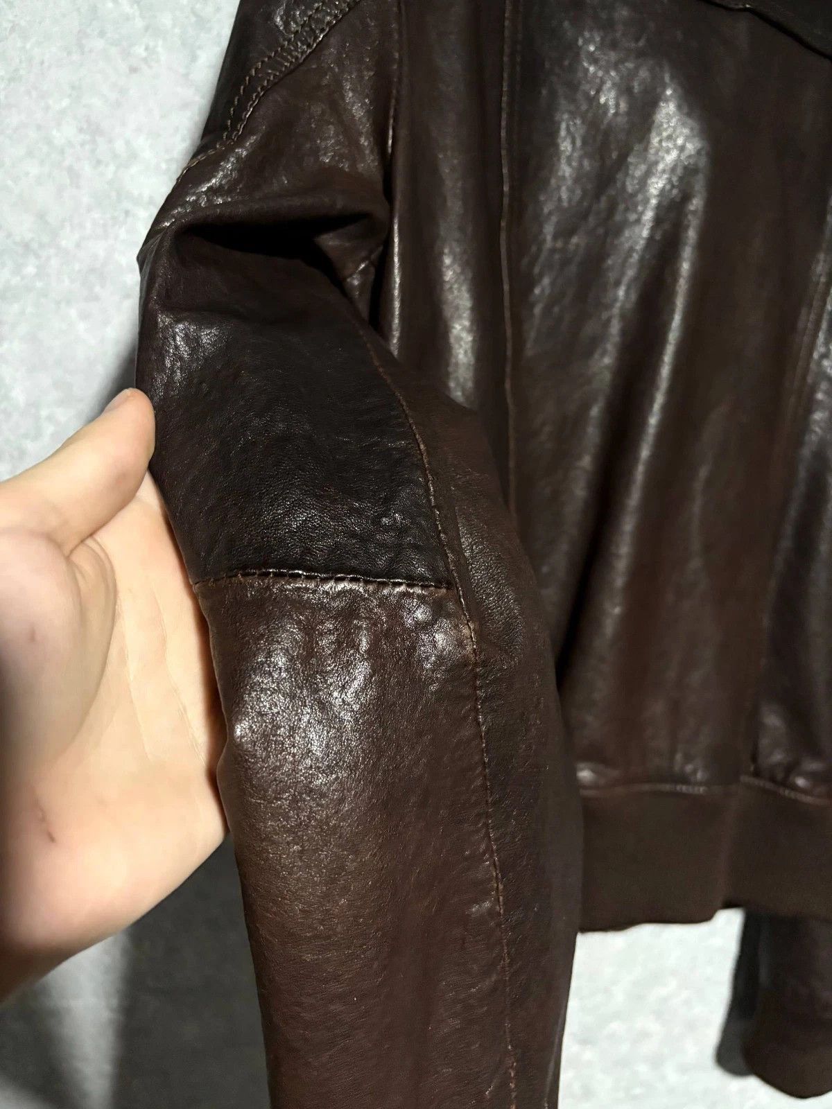 Dolce & Gabbana RARE Vintage Dolce&Gabbana Brown Leather Cargo Bomber Jacket Size M / US 6-8 / IT 42-44 - 8 Thumbnail