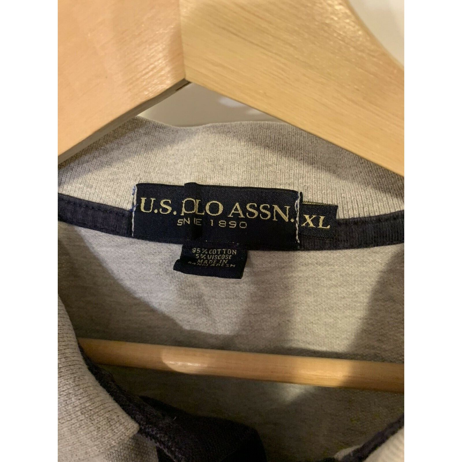 U.S. Polo Assn. US Polo Assn Shirt Men's Sz XL Gray Big Pony Size US XL / EU 56 / 4 - 2 Thumbnail