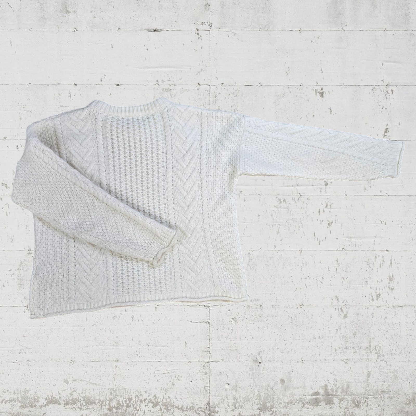 Madewell Madewell Ivory Cable Knit Wool Alpaca Sweater Size Small Size S / US 4 / IT 40 - 9 Thumbnail
