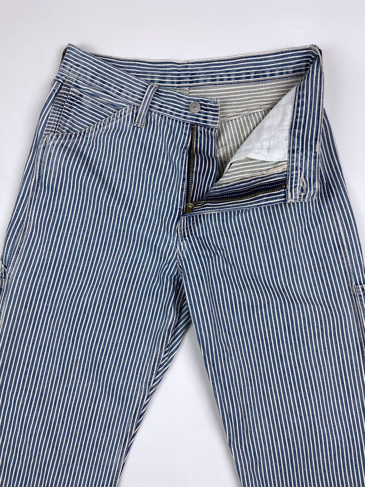 Levi's Levi’s 568 Stay Loose Railroad Stripe Carpenter Denim Pants Size US 28 / EU 44 - 5 Thumbnail