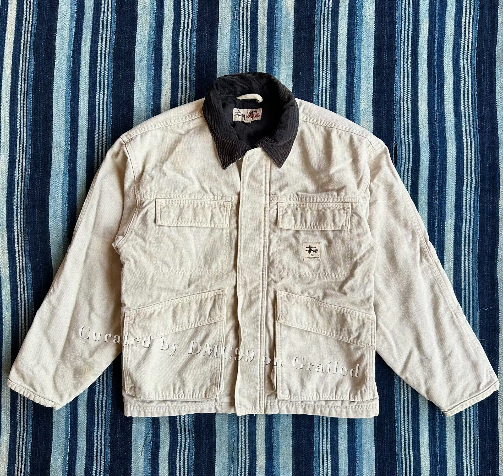 Stussy Stüssy Workgear Double Breasted Canvas Blazer Jacket Size S