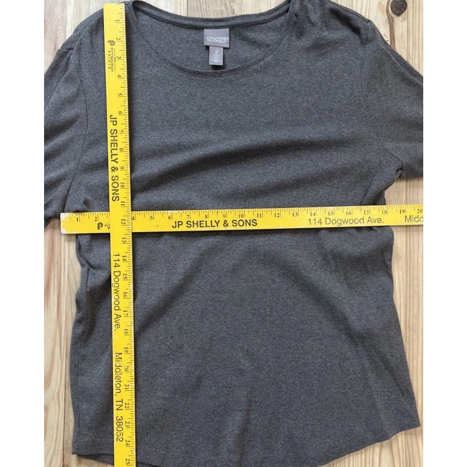 Chicos Chicos Womens Sweater 2 L Grey Long Sleeve Boat Neck Size L / US 10 / IT 46 - 6 Thumbnail