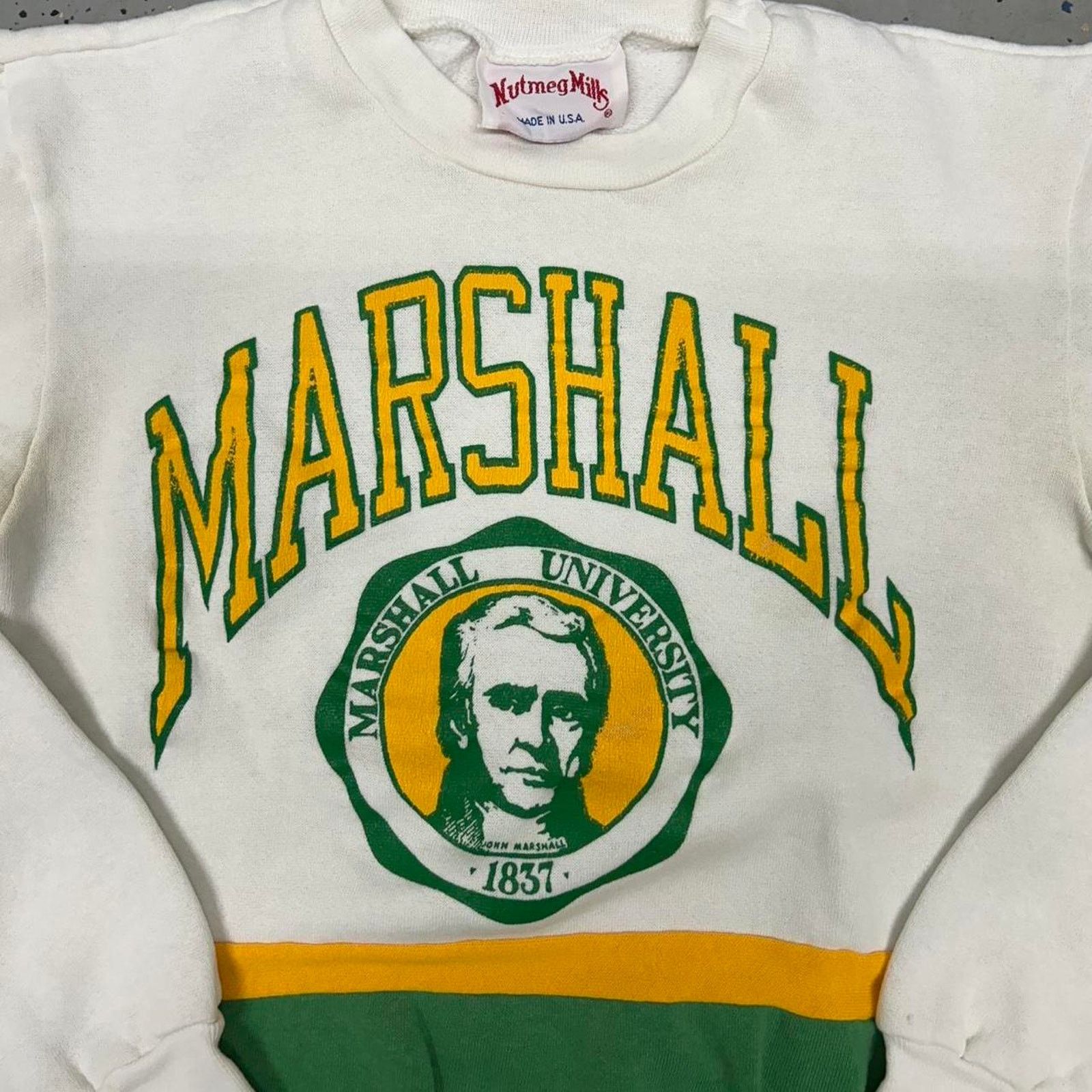 Nutmeg VTG 80s Marshall University crewneck sweatshirt Size US S / EU 44-46 / 1 - 2 Thumbnail