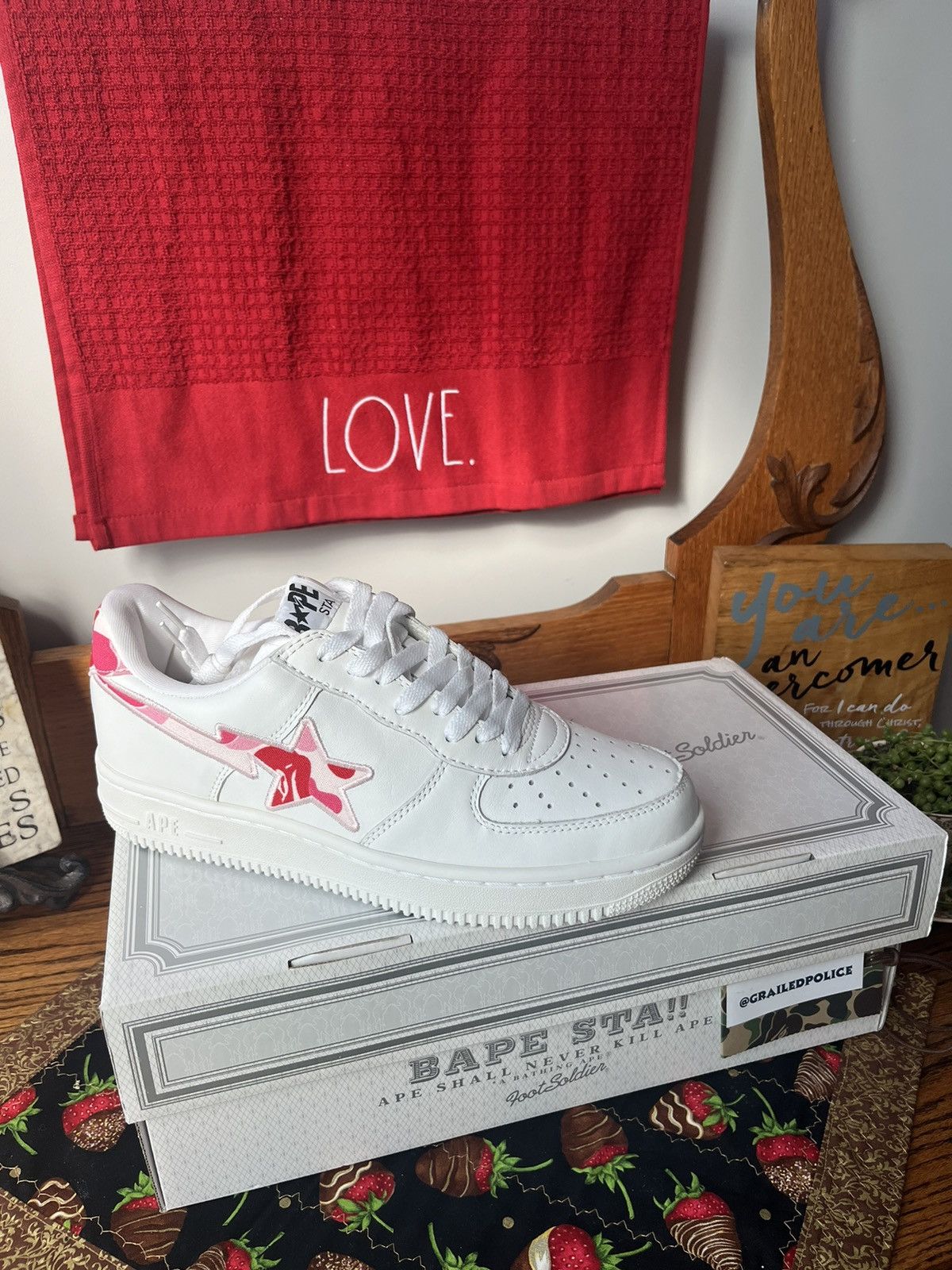 image of Bapesta Abc Camo (2008) Shoes in White, Men's (Size 9)
