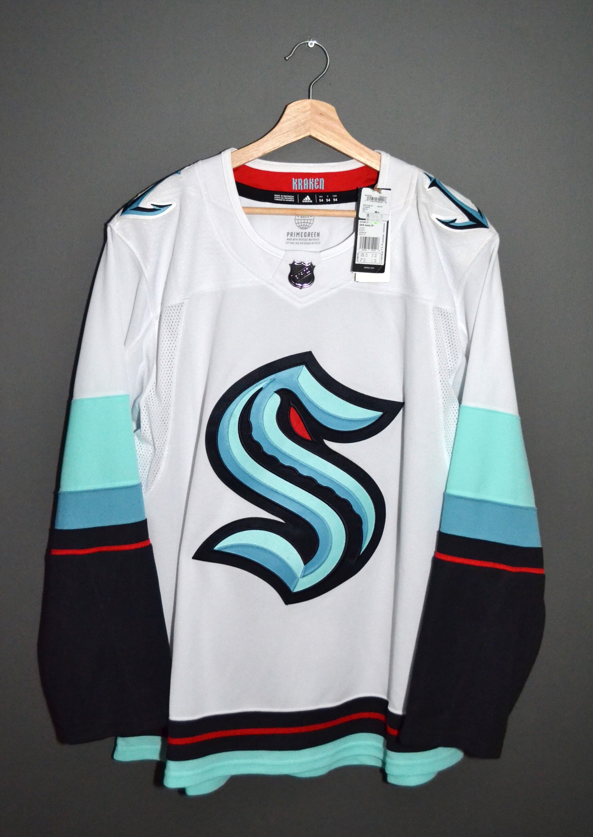 Adidas Seattle Kraken Adidas Away White Jersey 2022 54 Size US L / EU 52-54 / 3 - 2 Thumbnail