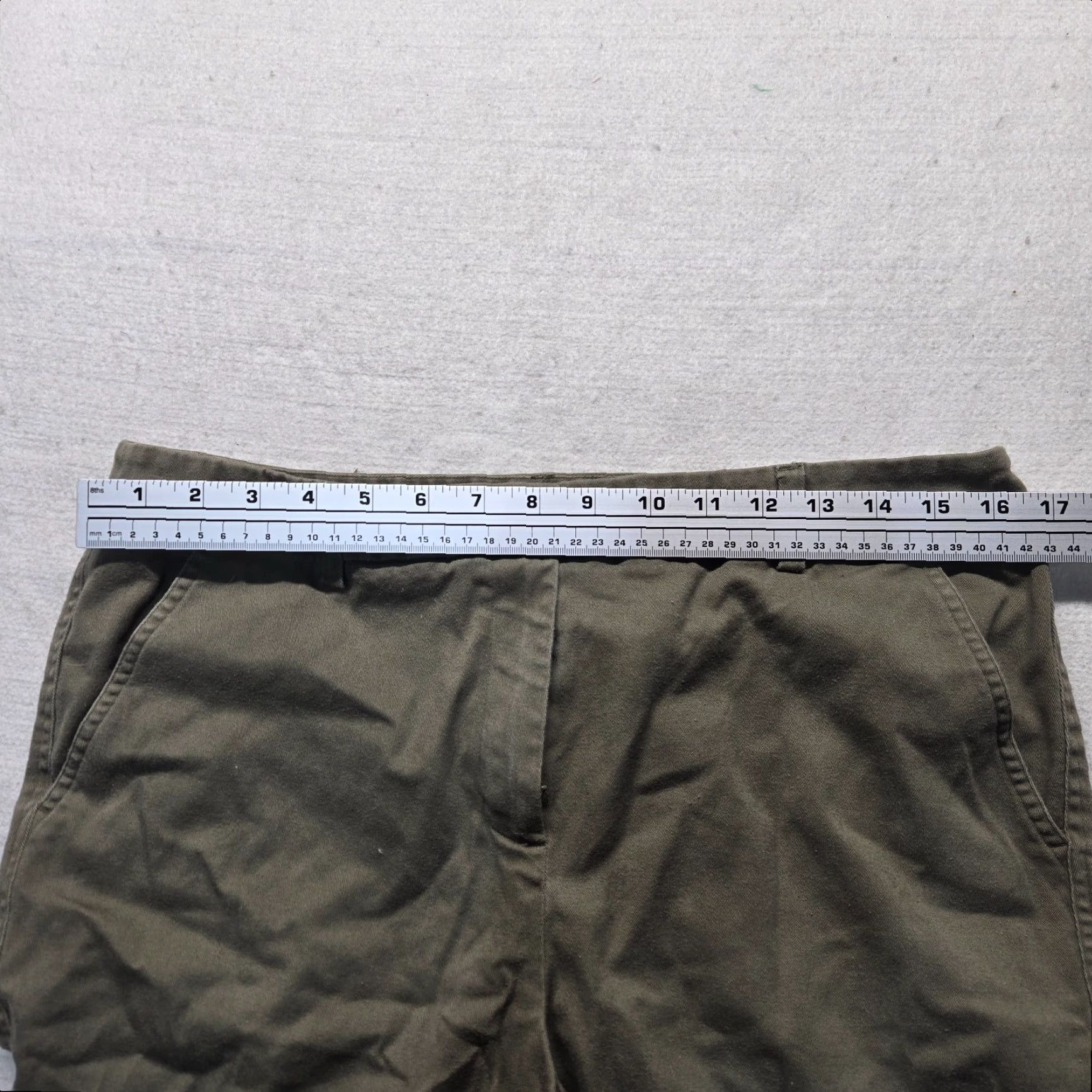 Liz Claiborne Liz Claiborne Khakis Pants Straight Leg Flat Front Beige Women 12 Regular Adult Womens Tan 12 Khakis & Chinos Vintage No Size 34" / US 12 / IT 48 - 4 Thumbnail