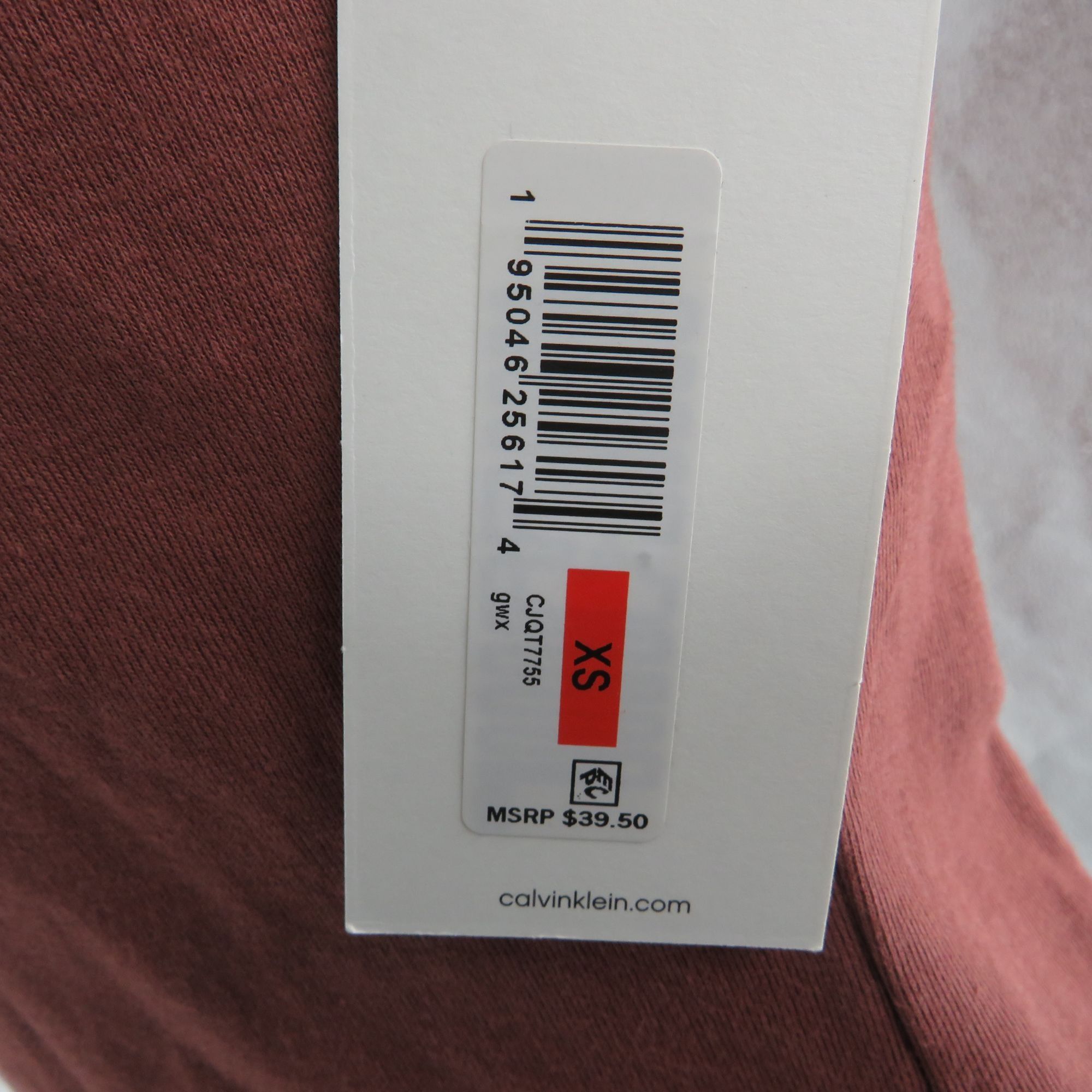 Calvin Klein Calvin Klein Jeans Womens V-Neck T-Shirt XS Rust Cotton Shor Size XS / US 0-2 / IT 36-38 - 6 Thumbnail