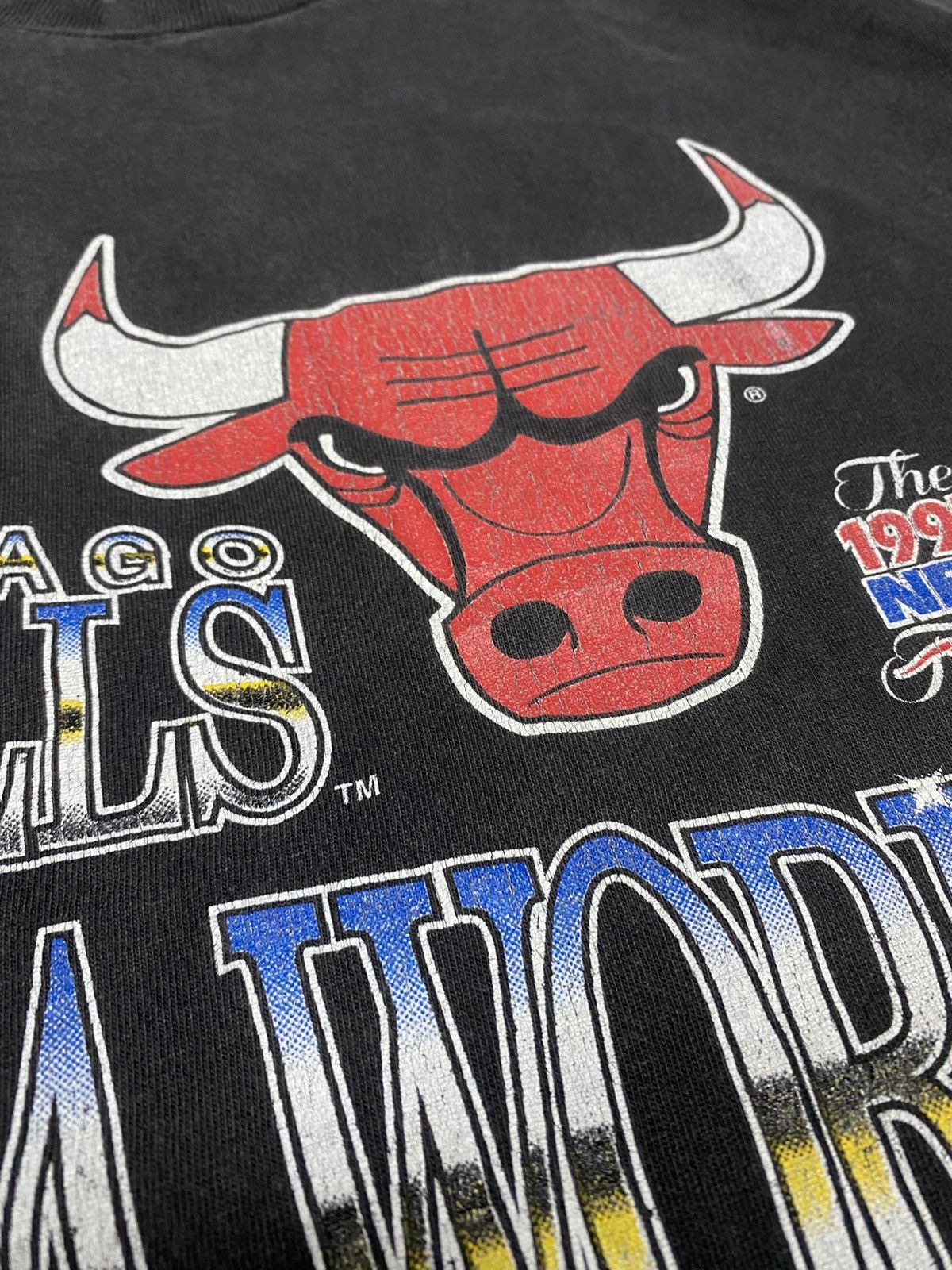 Nutmeg Nutmeg Chicago Bulls USA 90s vintage tee world champions Size US L / EU 52-54 / 3 - 3 Thumbnail