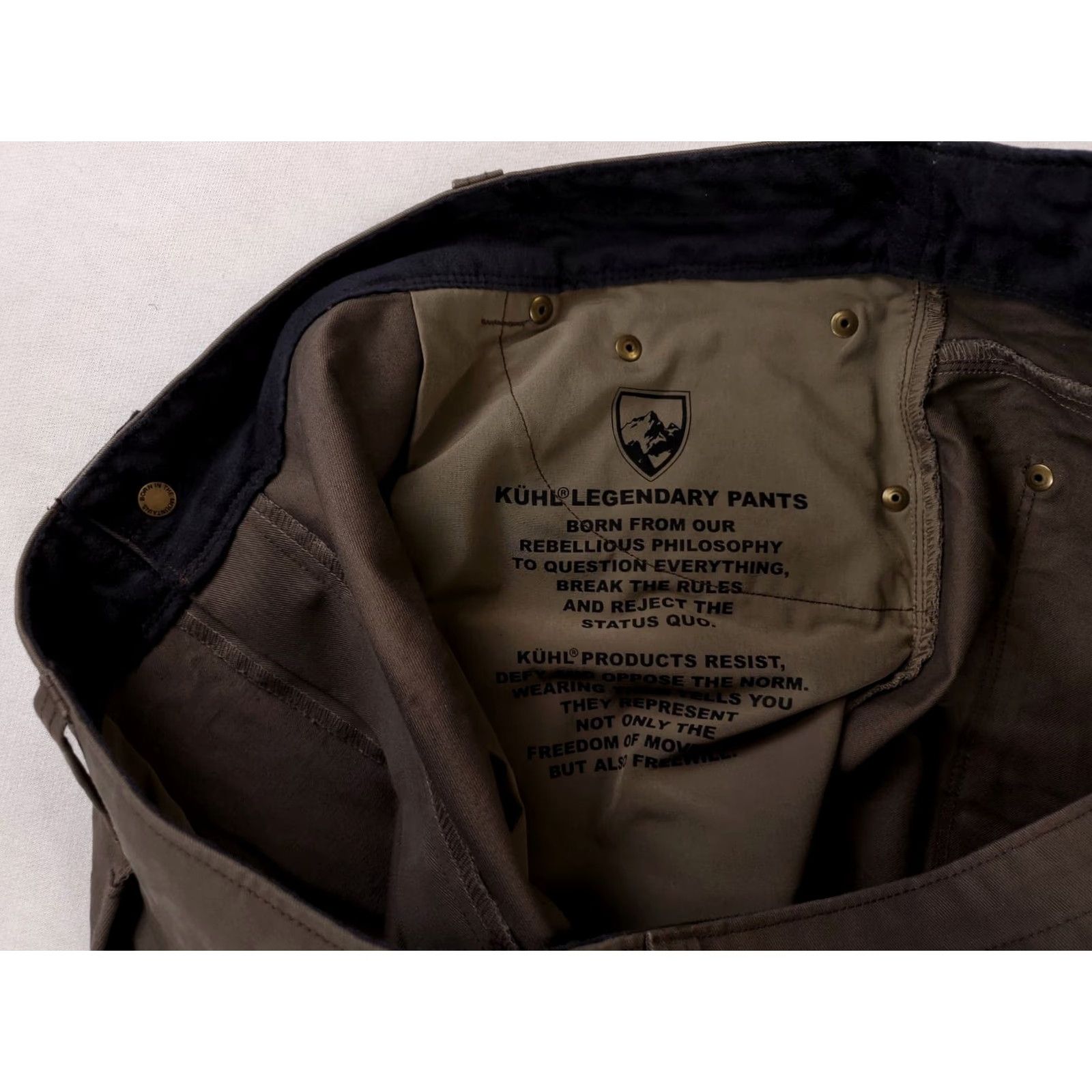 Vintage VINTAGE Kuhl Pants Brown Patina Dye Mens 40 x 30 Chino Regular Chino Mens Brown 40 30 Size US 40 / EU 56 - 4 Thumbnail