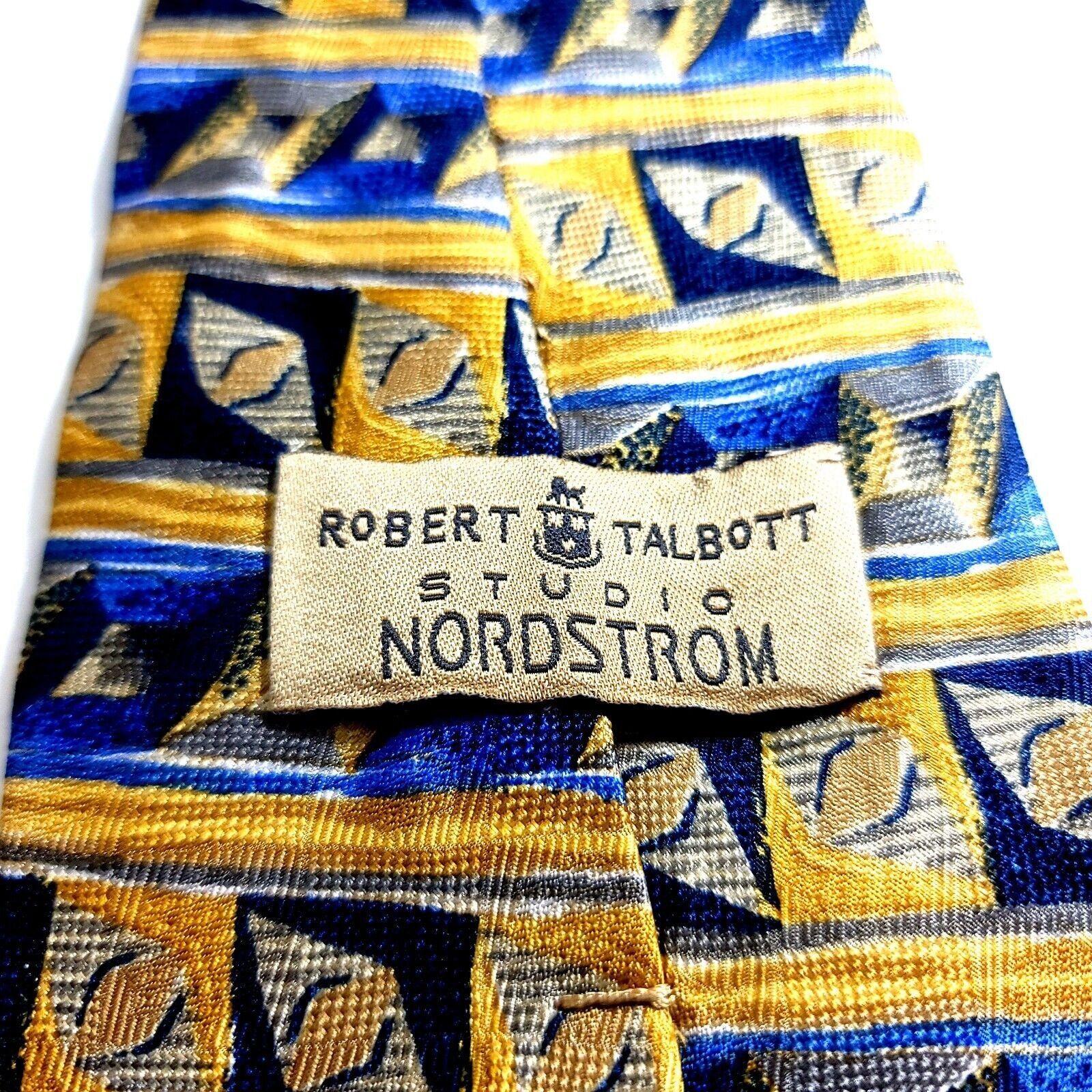 Robert Talbott Robert Talbott Nordstrom Yellow Blue Abstract Jacquard Print Size ONE SIZE - 3 Thumbnail