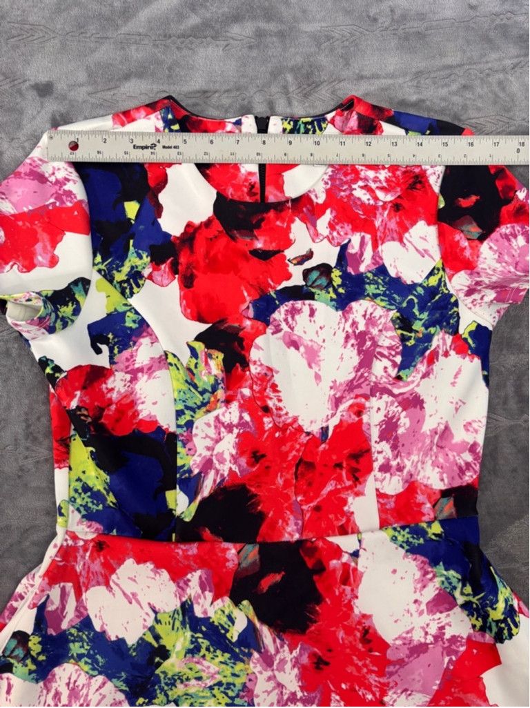 MILLY Women's Milly Floral Print Dress Size 10 Multi-color Size L / US 10 / IT 46 - 2 Thumbnail