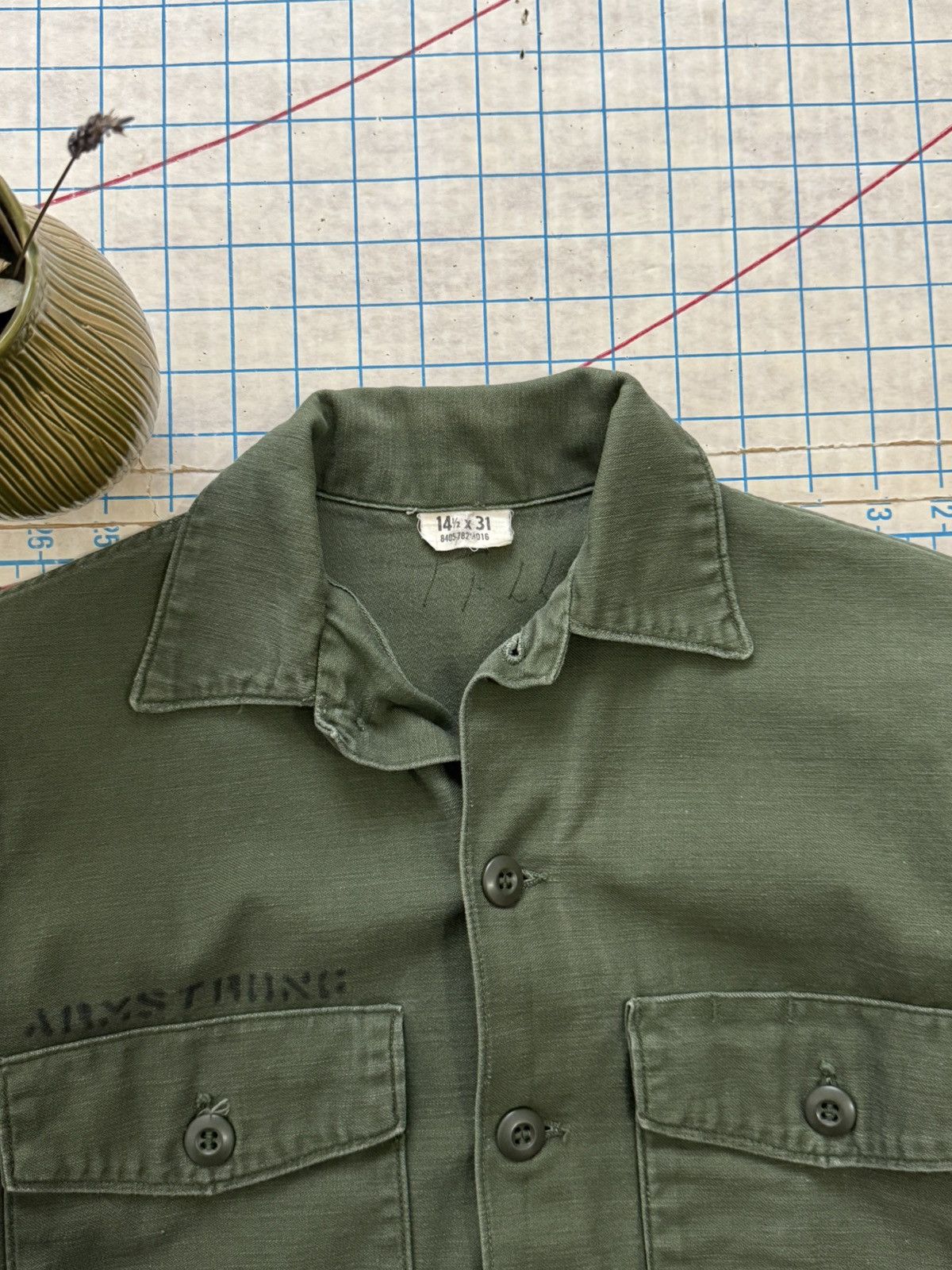 Other × Vintage Vintage OG 107 Fatigue Shirt Fits Mens Small Dark Green Size US S / EU 44-46 / 1 - 6 Thumbnail