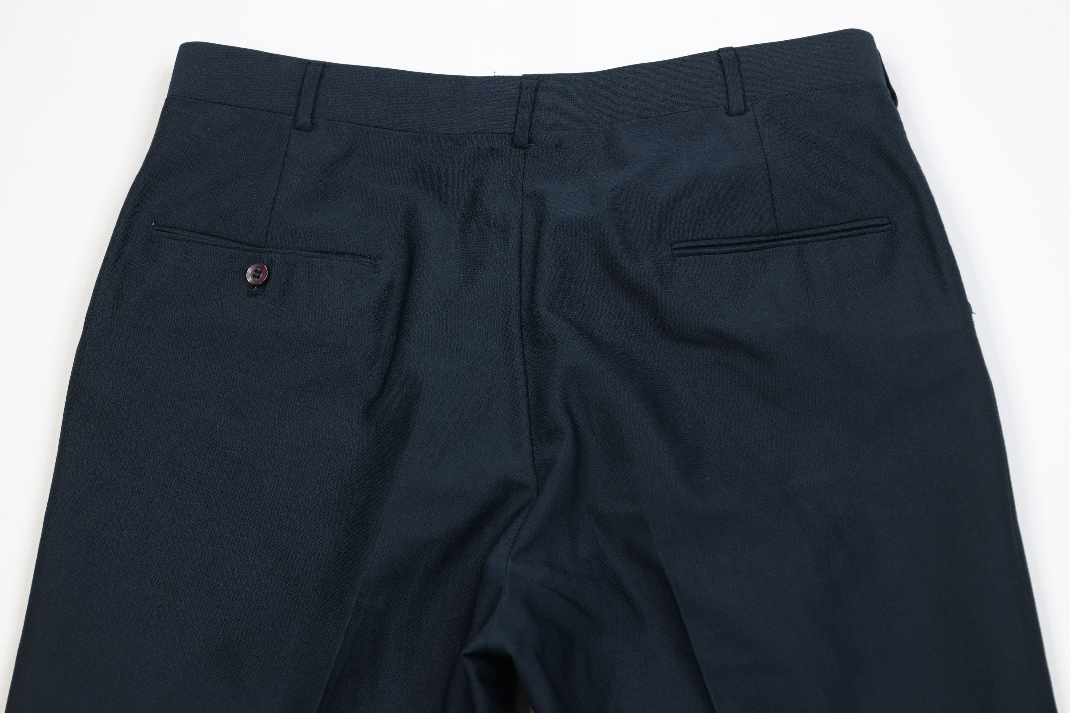 Vintage Vintage 70s Streetwear Flared Wide Leg Chino Pants Navy Blue Size US 36 / EU 52 - 8 Thumbnail