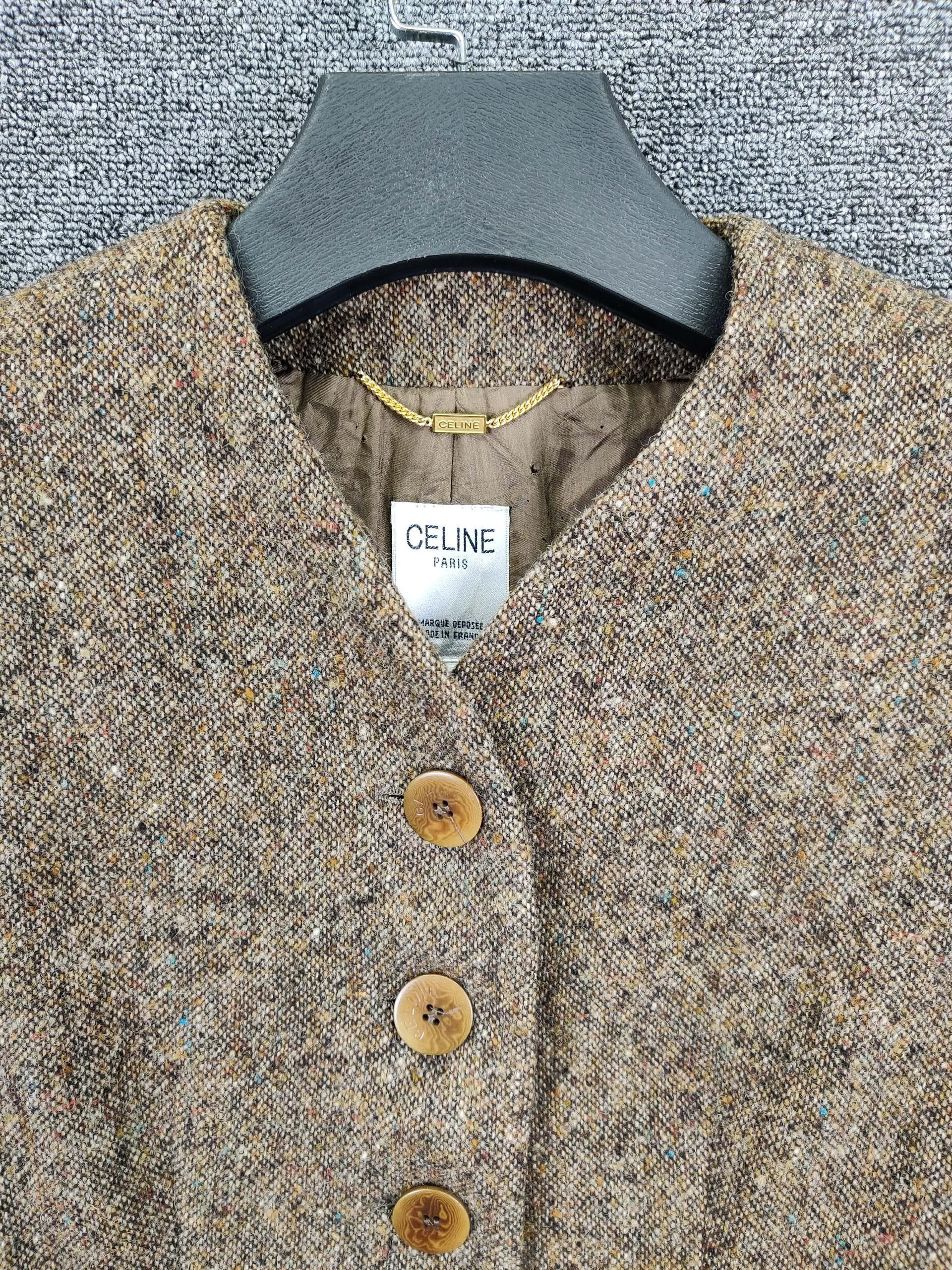 Celine Celine Paris Wool Tweed Coat Jacket Size S / US 4 / IT 40 - 7 Thumbnail