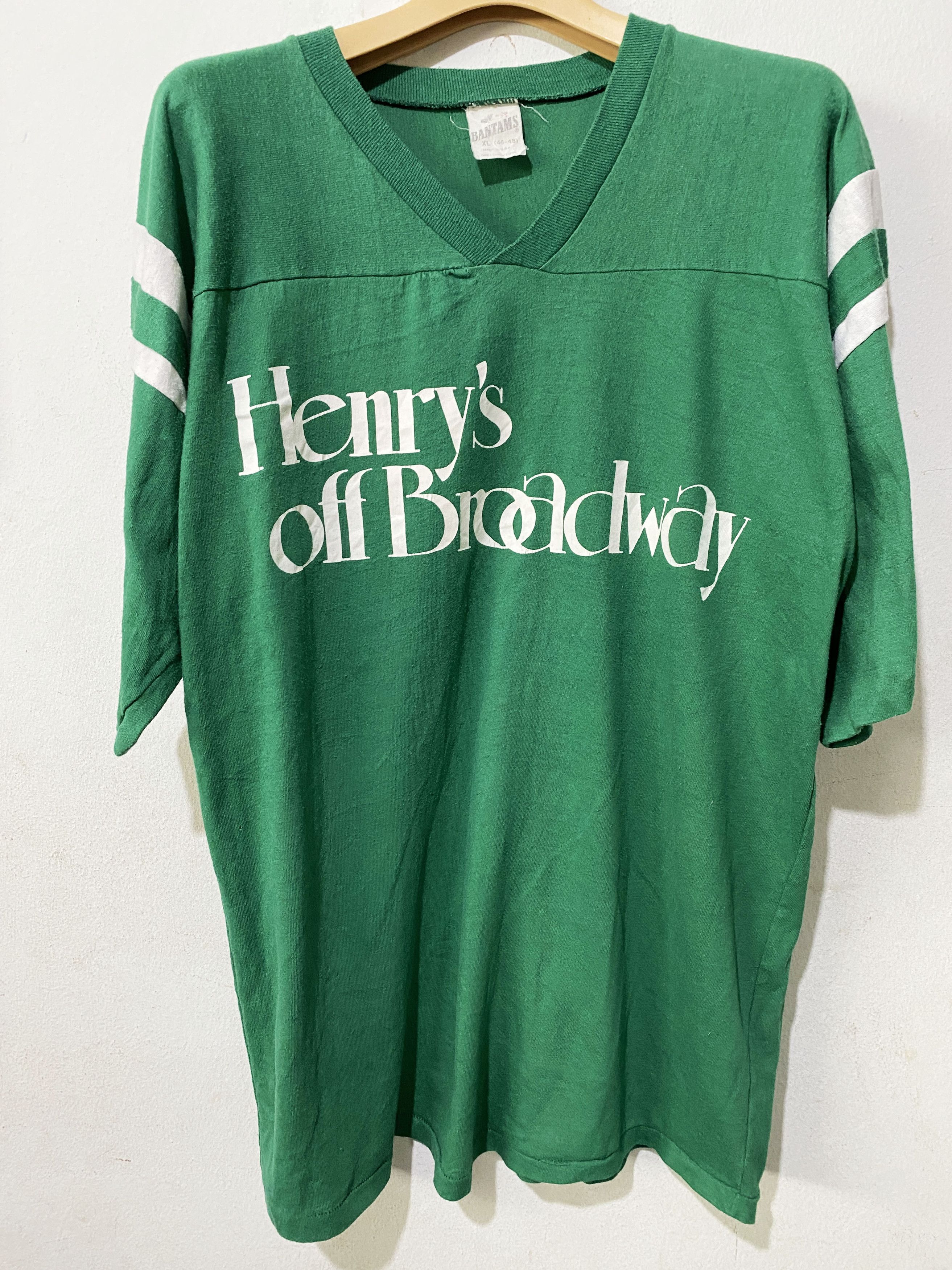 Vintage Vintage 80s Henry's Off Broadway Jersey Shirt Size US L / EU 52-54 / 3 - 1 Thumbnail